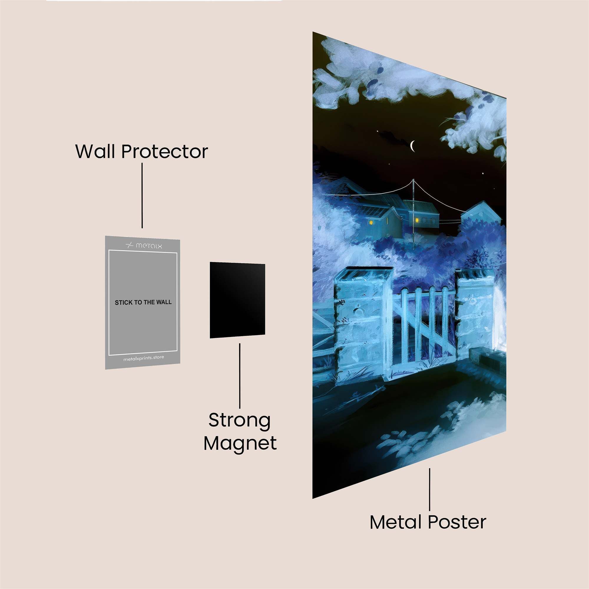 Moonlit Mystery Safe Wall Magnetic / M