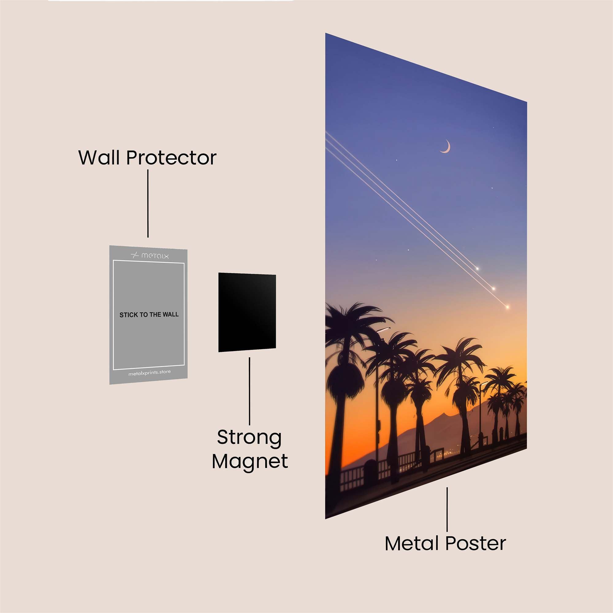Moonlit Tranquility Safe Wall Magnetic / M