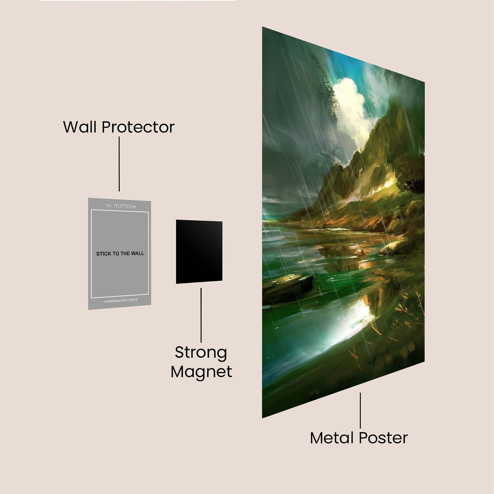 Stormy Serenity Safe Wall Magnetic / M