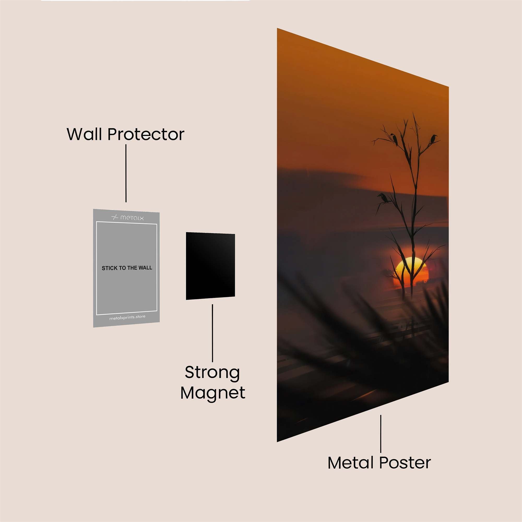 Sunset Solitude Safe Wall Magnetic / M
