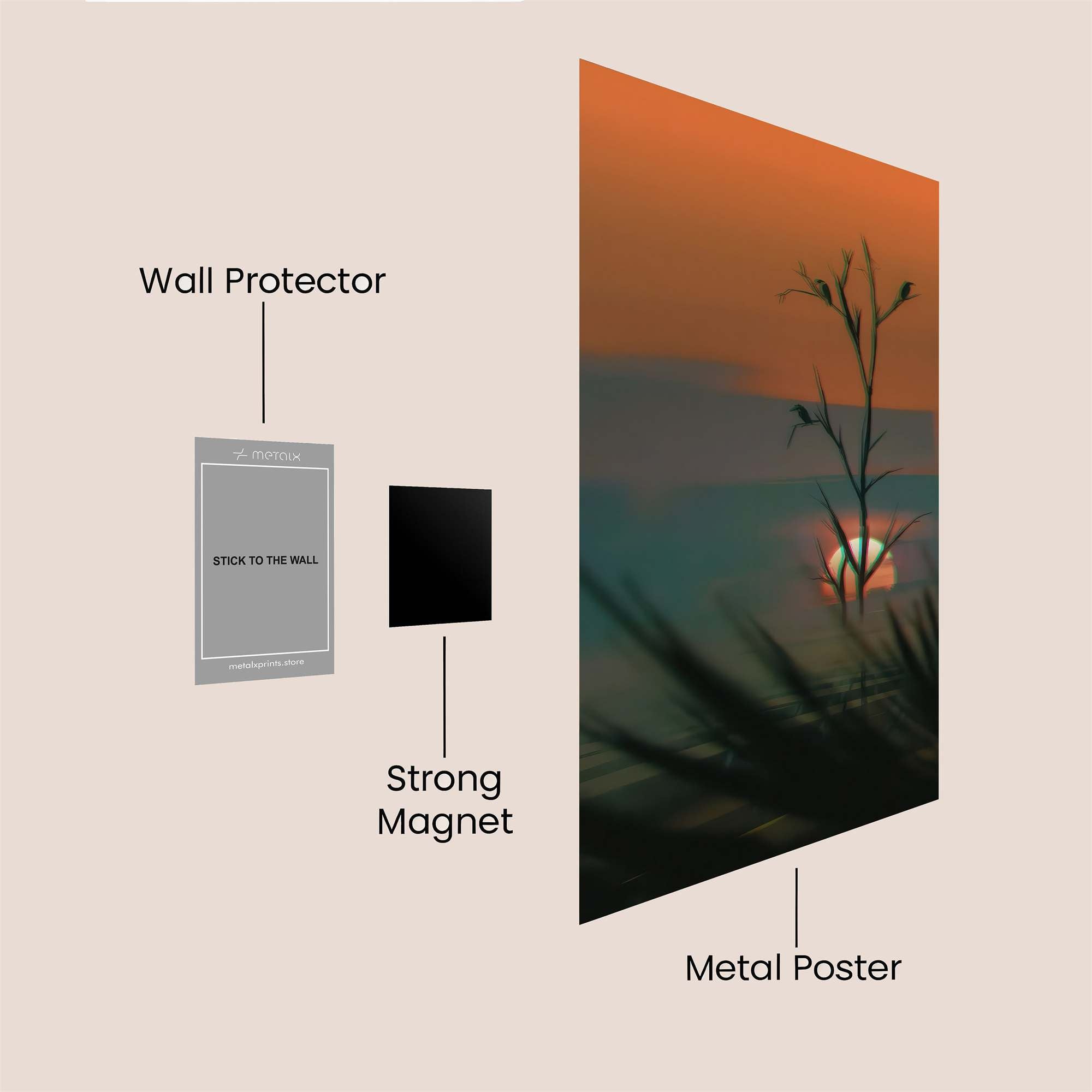 Sunset Serenity Safe Wall Magnetic / M