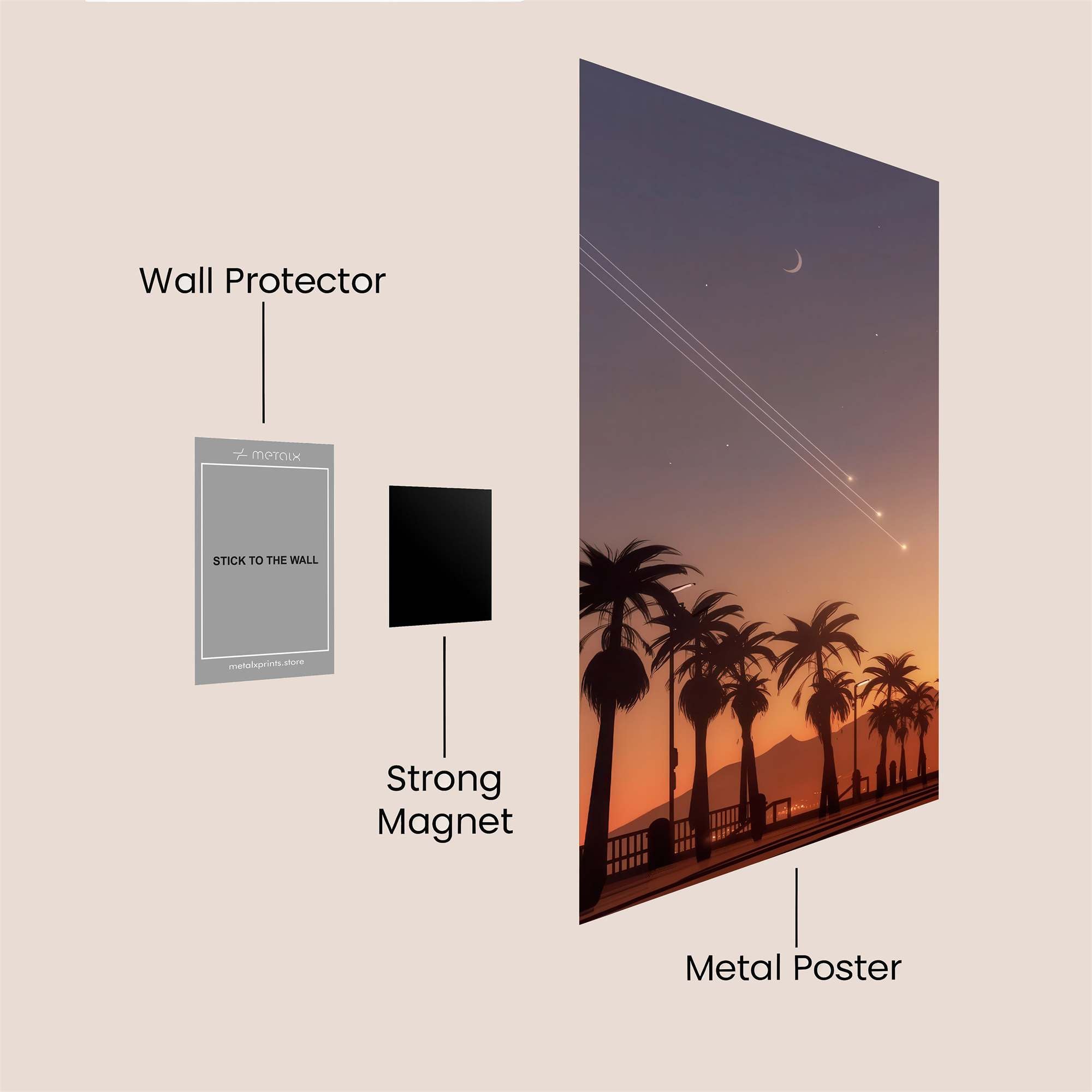 Moonlit Serenity Safe Wall Magnetic / M