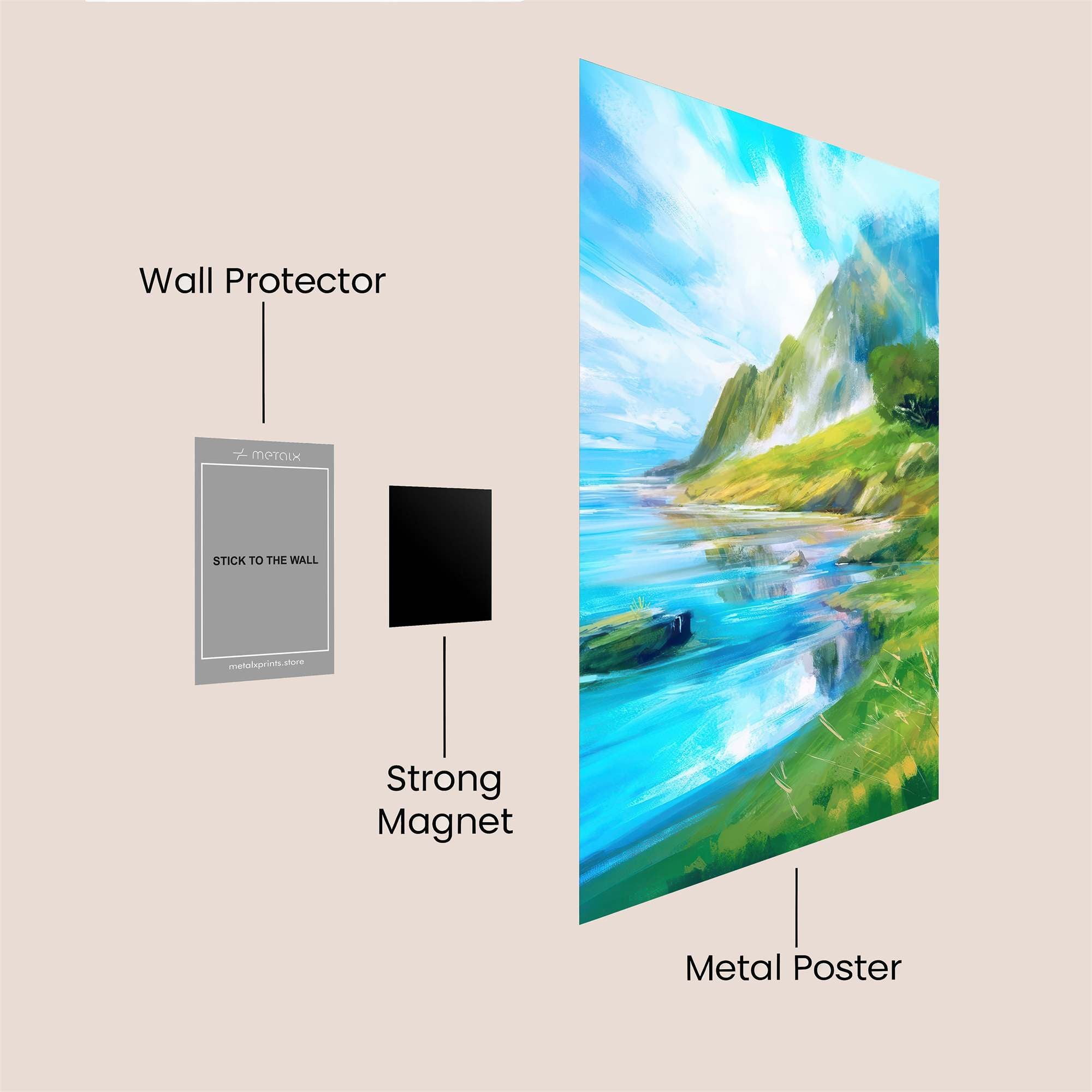 Seaside Serenity Safe Wall Magnetic / M