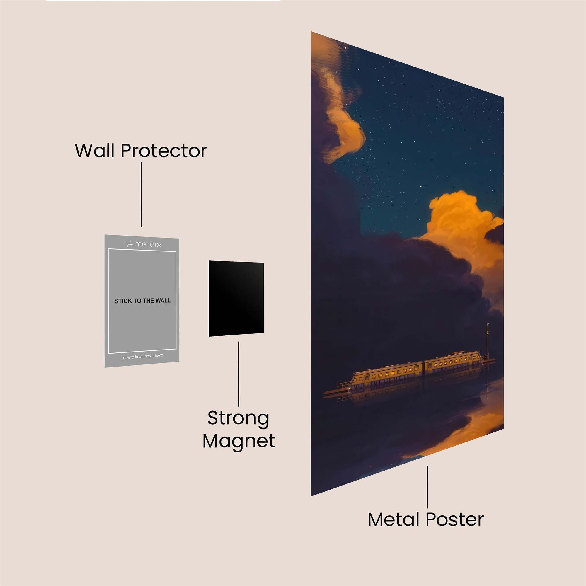 Train Tranquil Safe Wall Magnetic / M