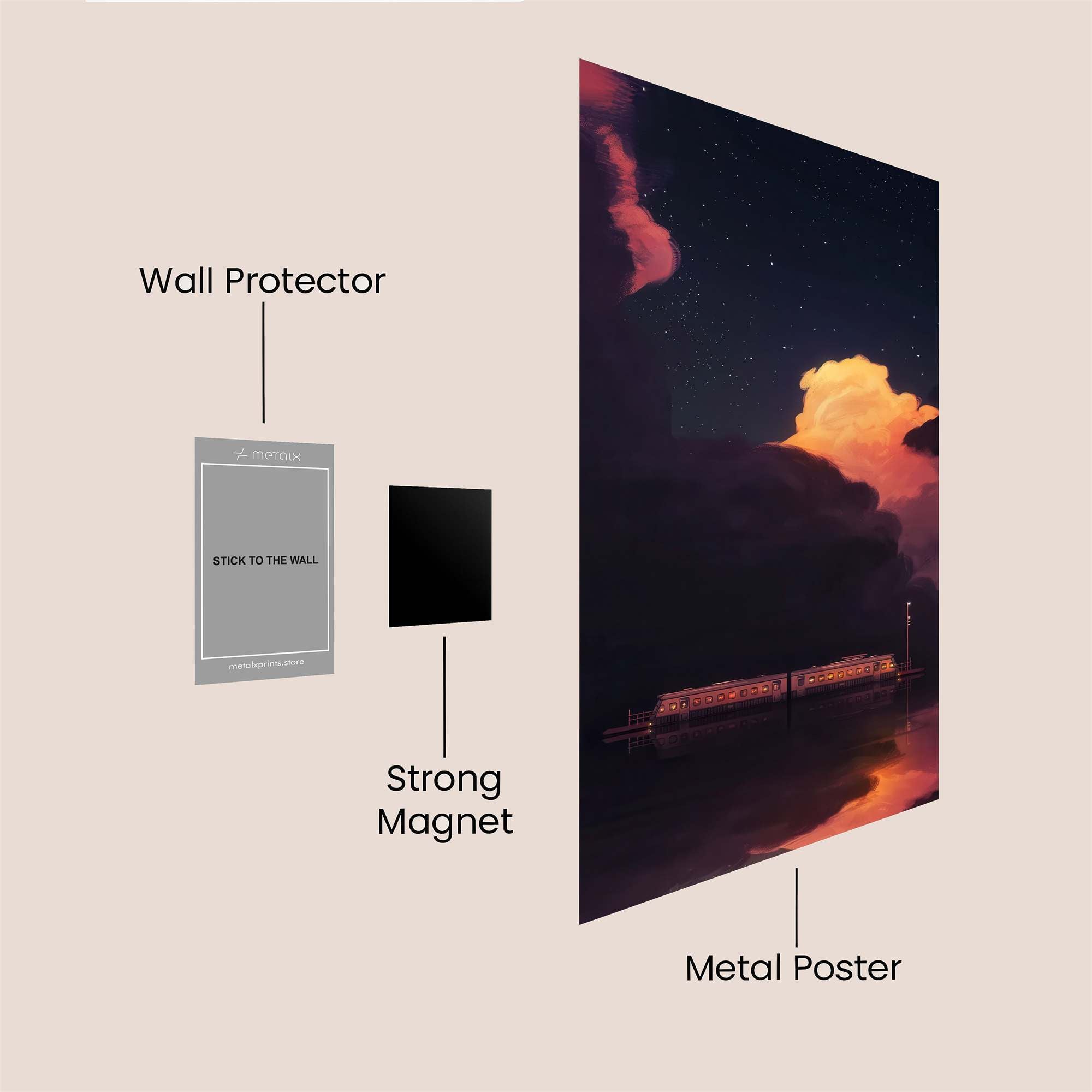 Train Twilight Safe Wall Magnetic / M