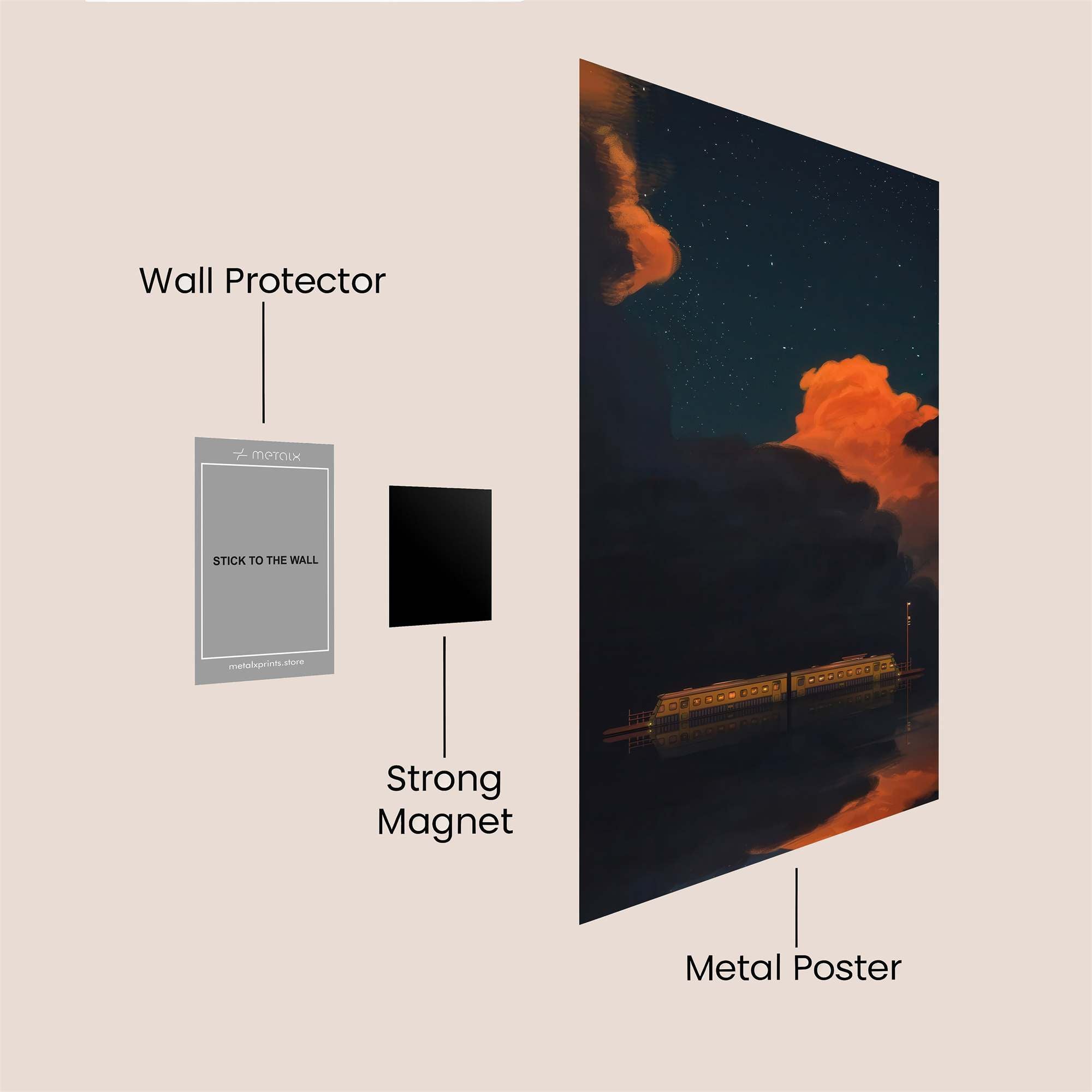 Train Tranquil Safe Wall Magnetic / M