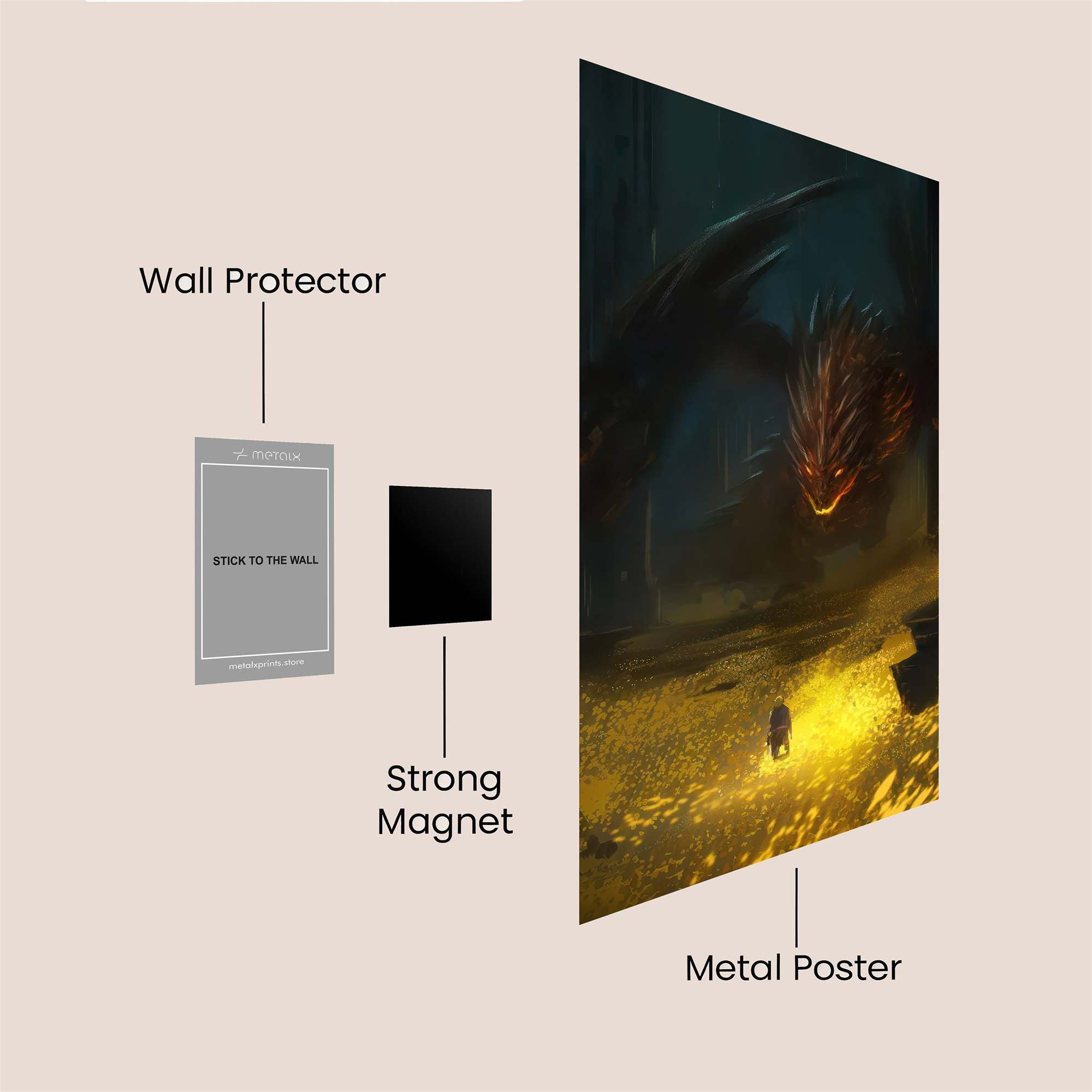 Smaug Menacing Safe Wall Magnetic / M
