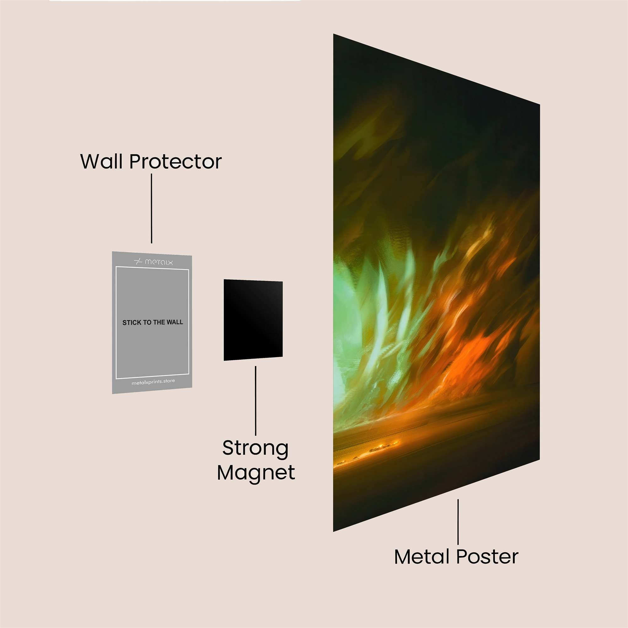 FlameWhisper Safe Wall Magnetic / M