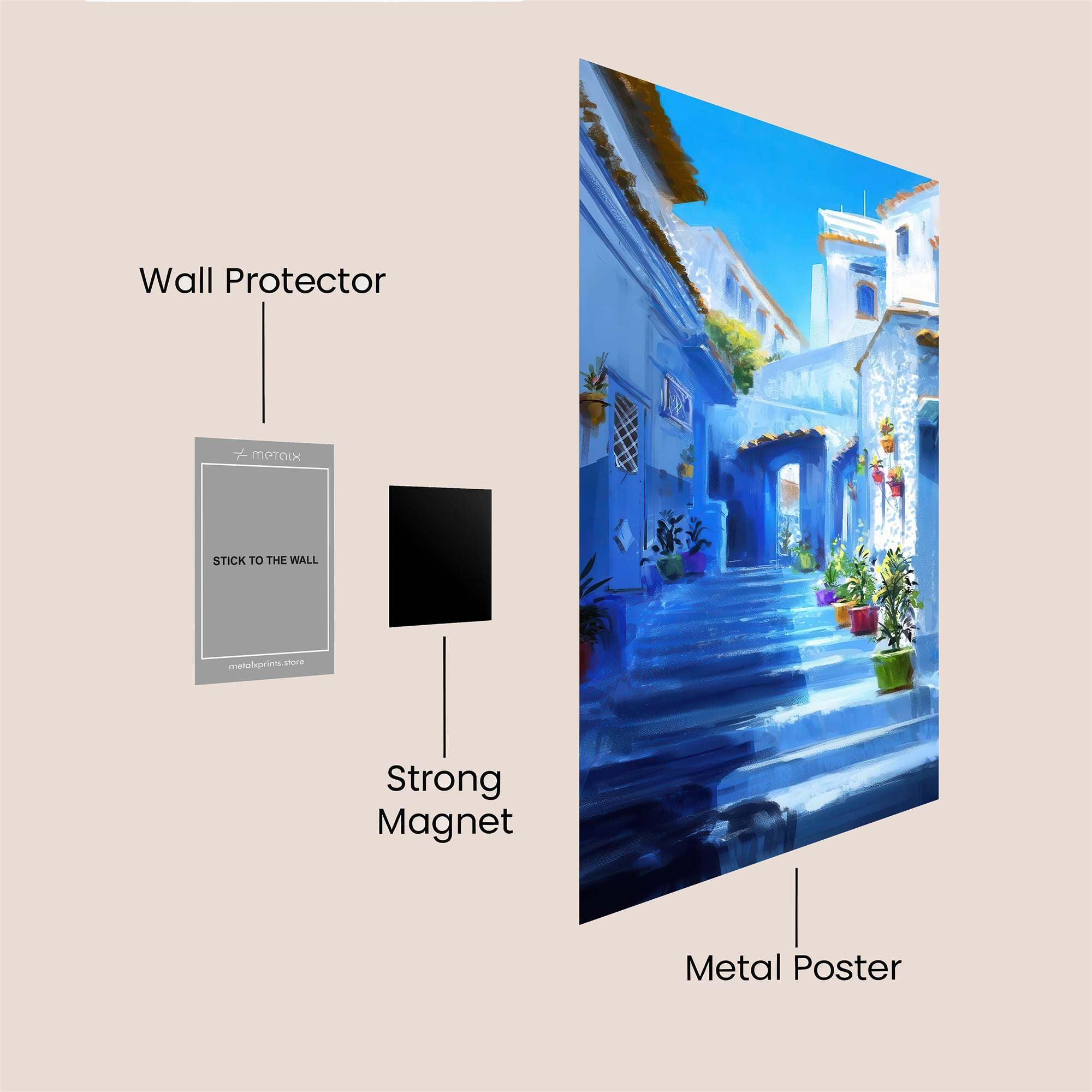 Chefchaouen Serenity Safe Wall Magnetic / M