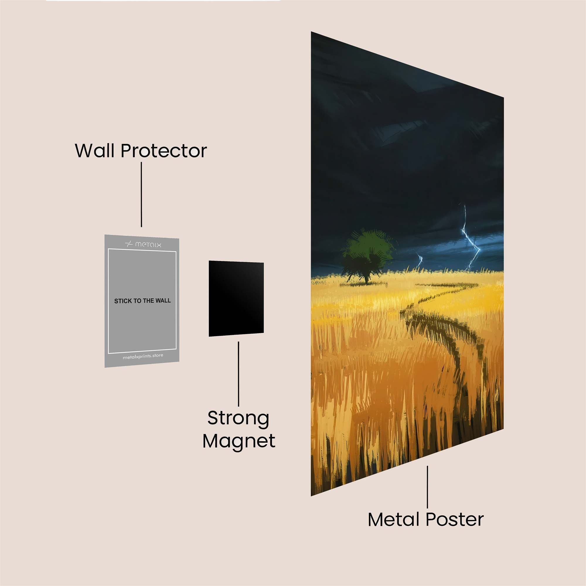 Stormy Solitude Safe Wall Magnetic / M