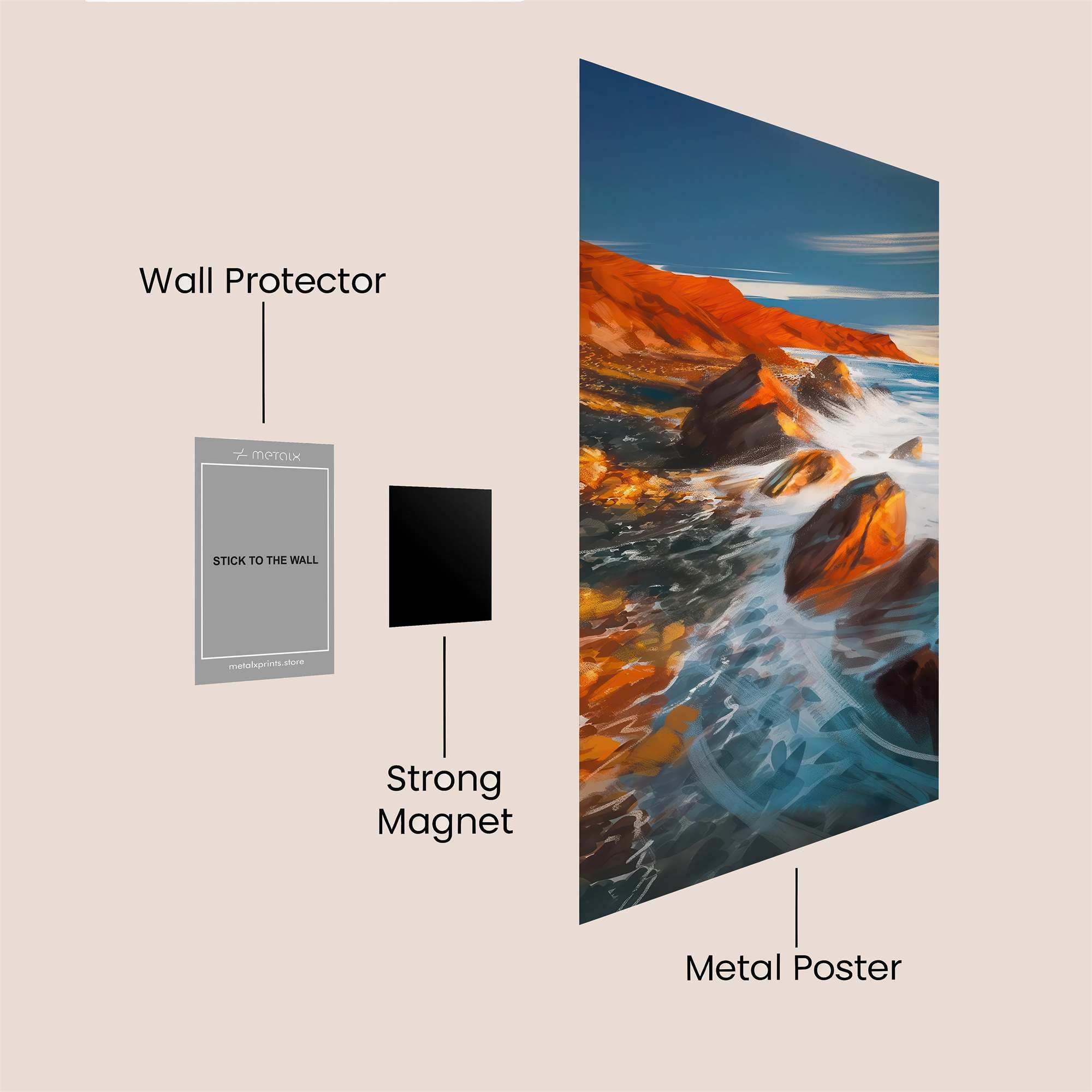 Sunset Serenity Safe Wall Magnetic / M