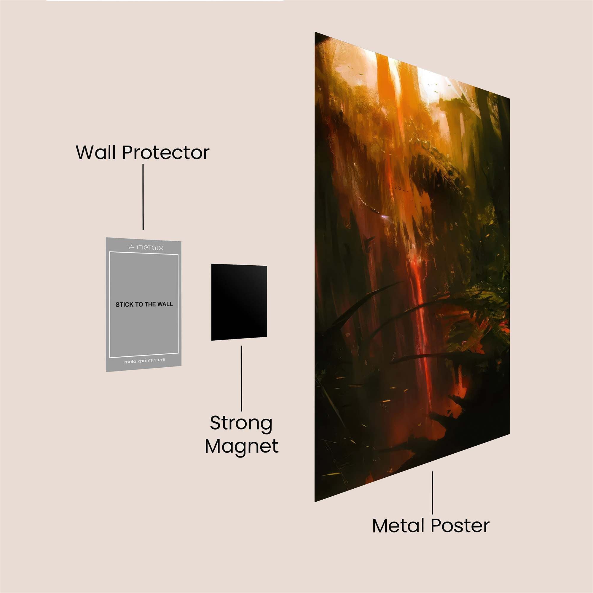 Jungle Blaze Safe Wall Magnetic / M