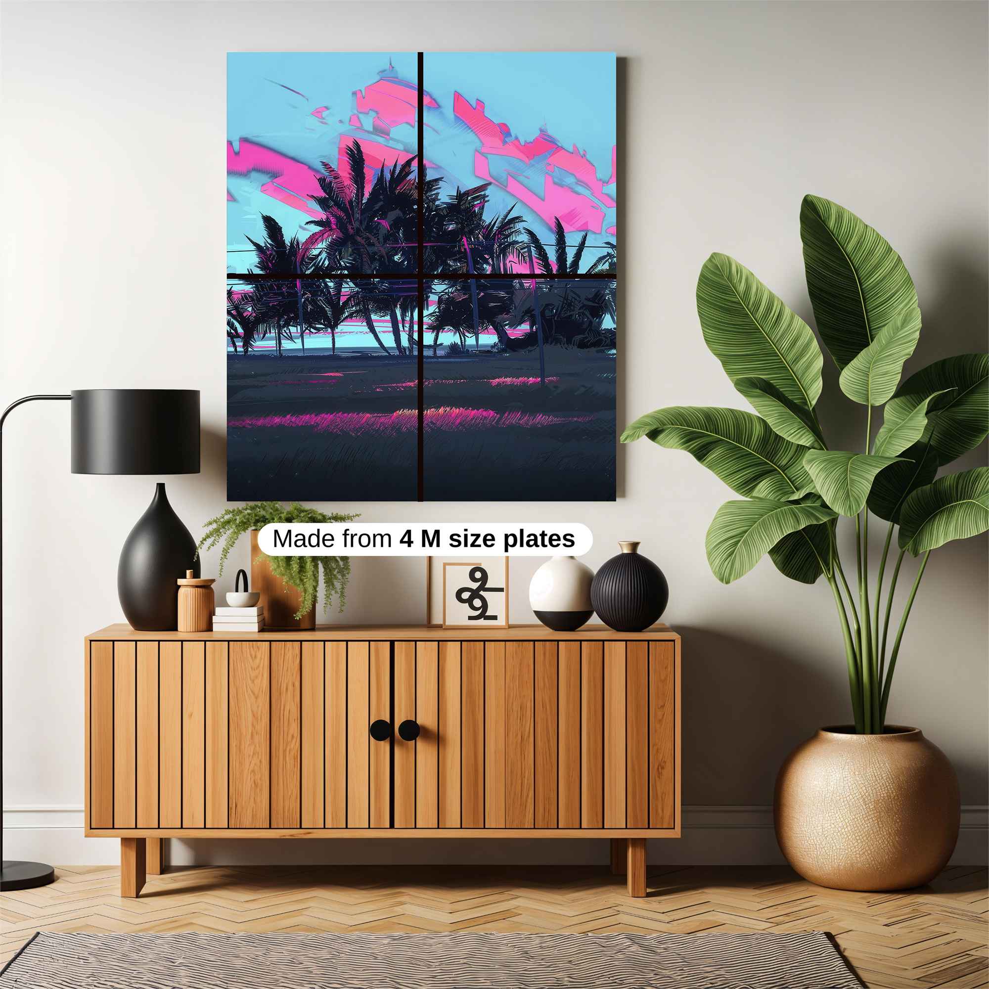 Neon Sunset Safe Wall Magnetic / M