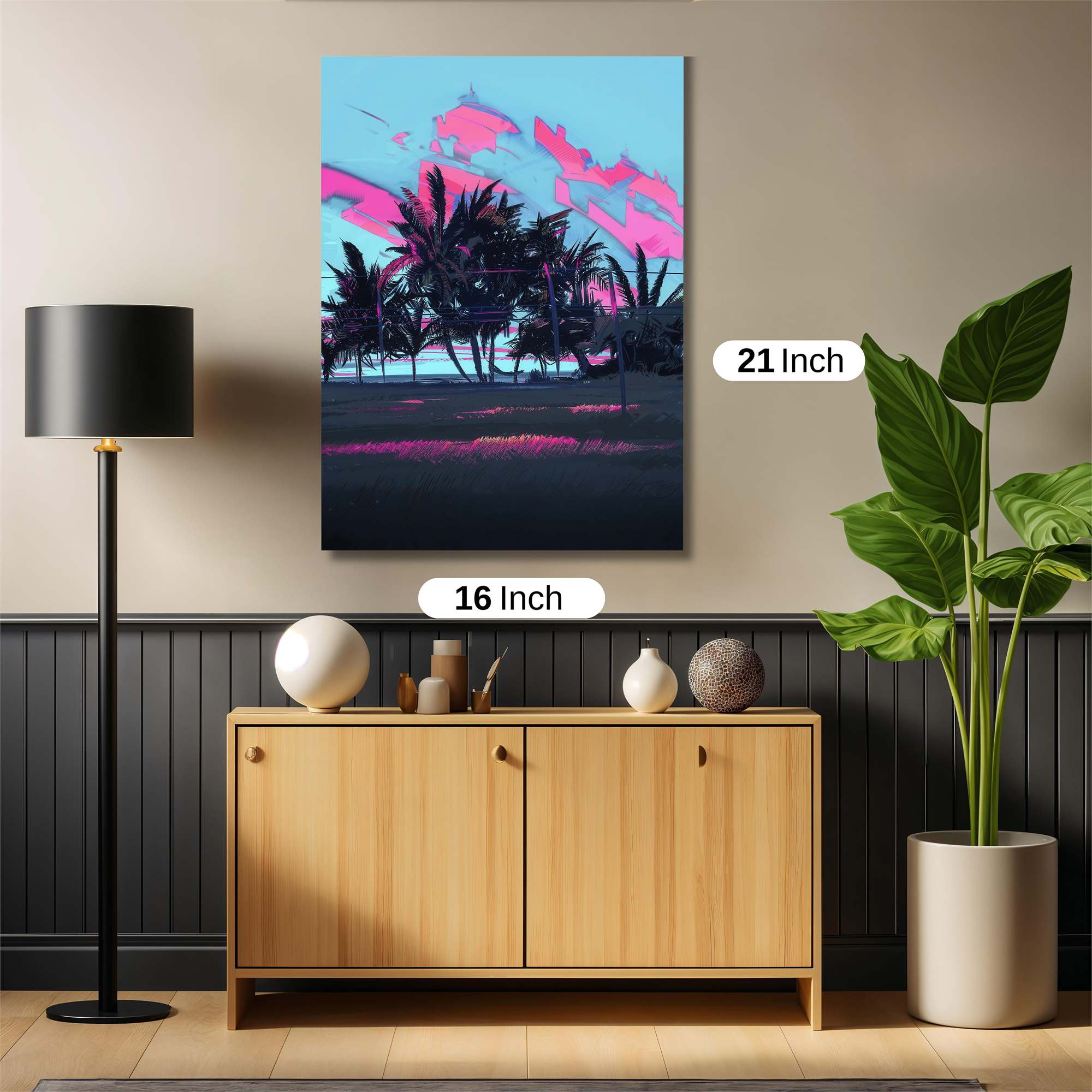 Neon Sunset Safe Wall Magnetic / M