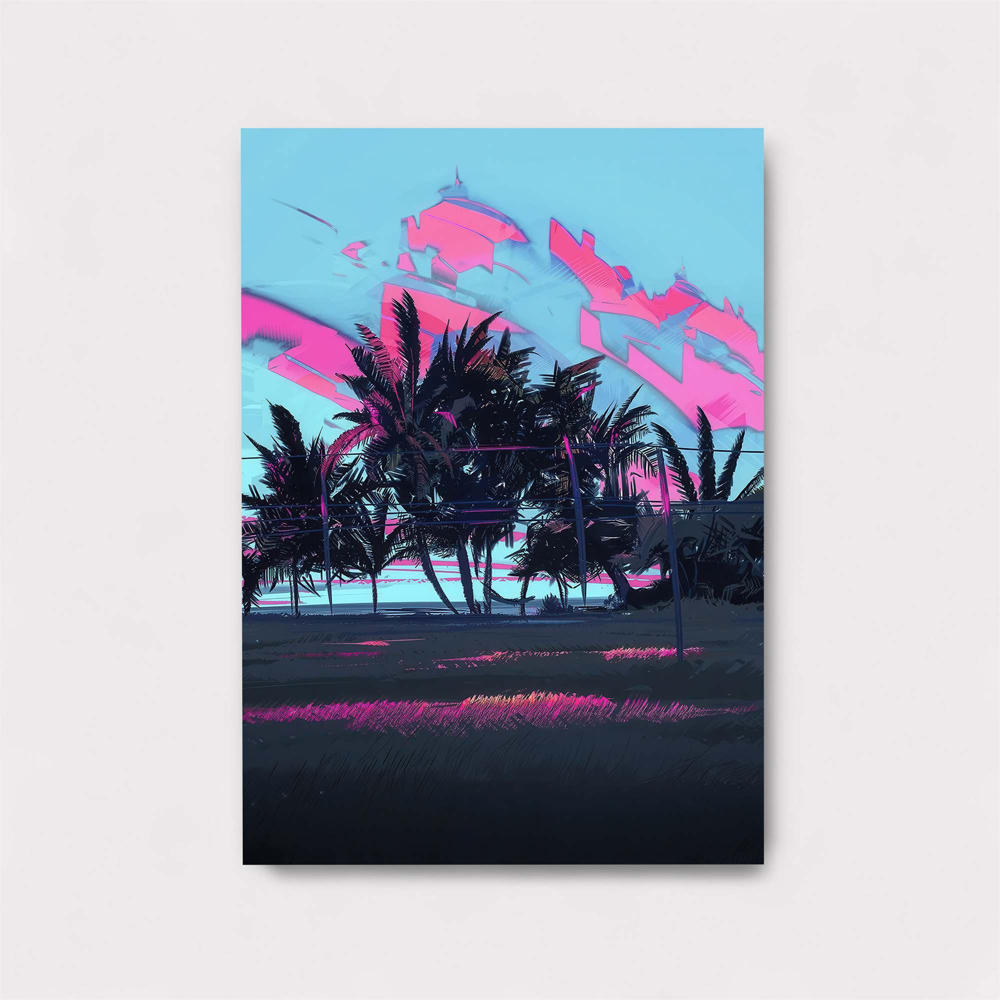 Neon Sunset Safe Wall Magnetic / M