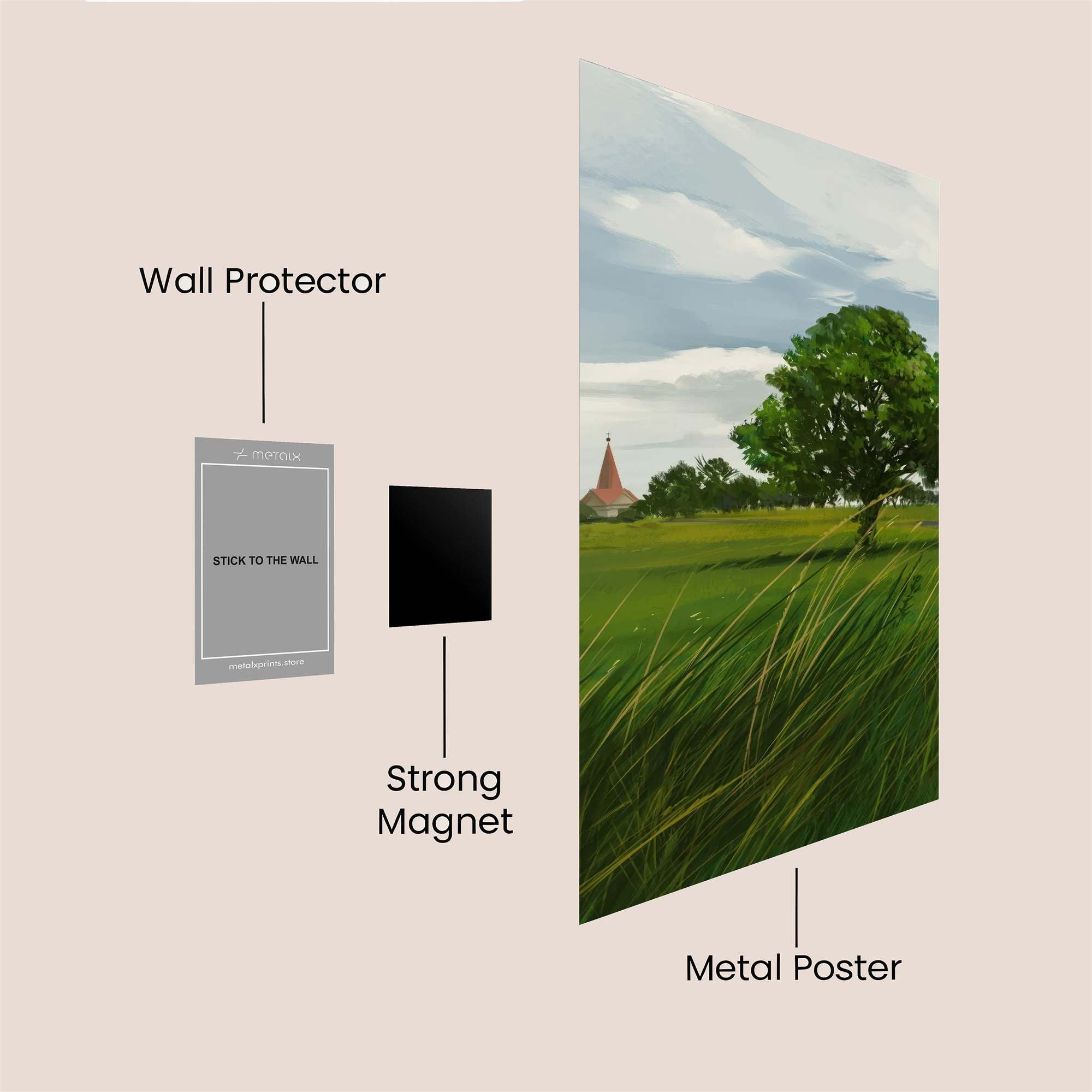 Countryside Serenity Safe Wall Magnetic / M