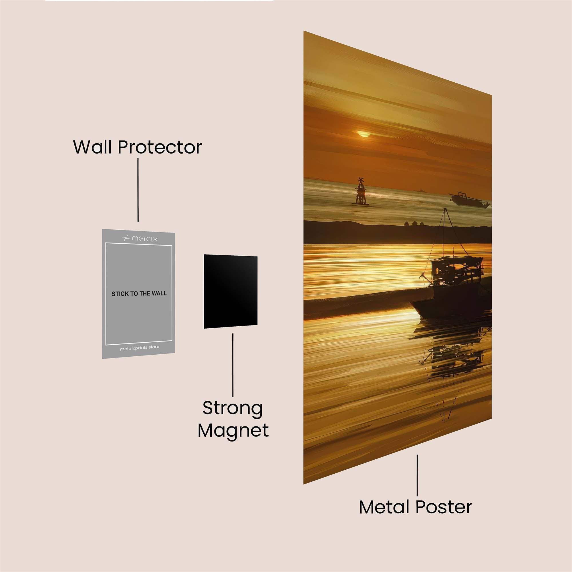 Sunset Serenity Safe Wall Magnetic / M