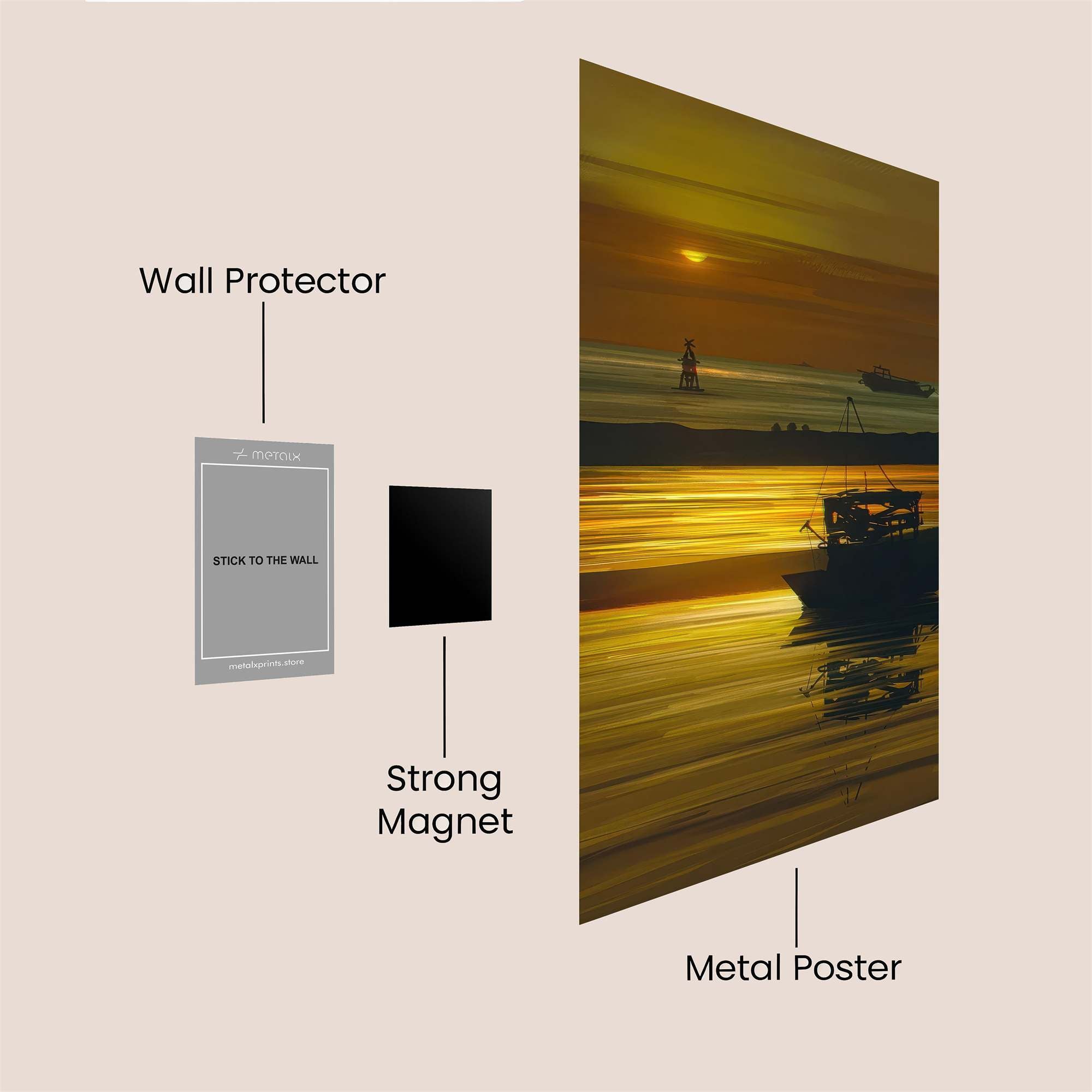 Sunset Serenity Safe Wall Magnetic / M