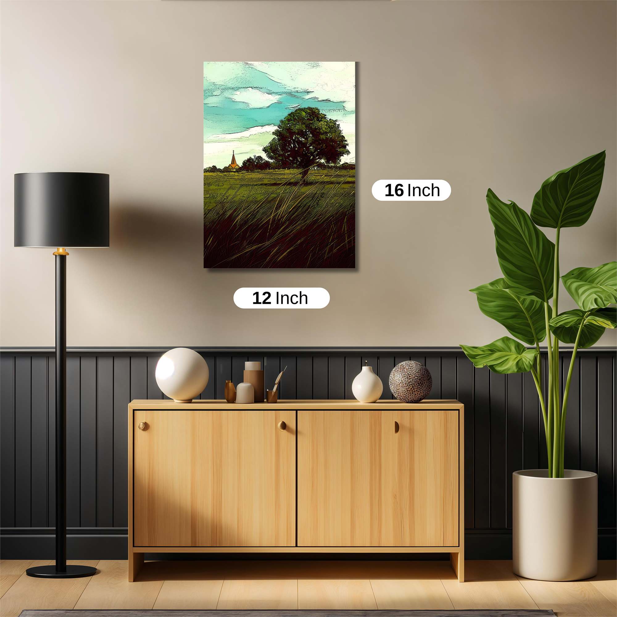 Countryside Tranquil Safe Wall Magnetic / M