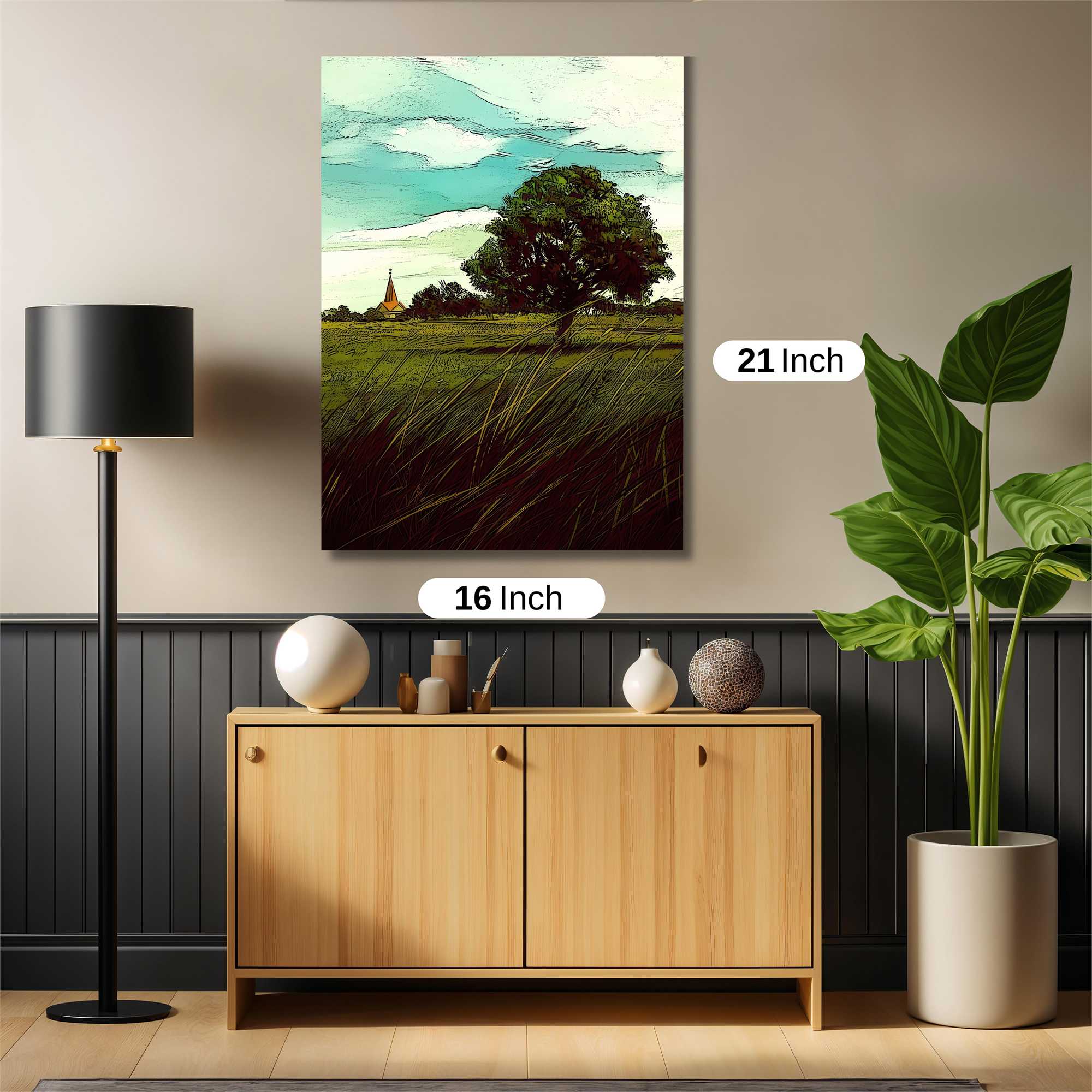 Countryside Tranquil Safe Wall Magnetic / M