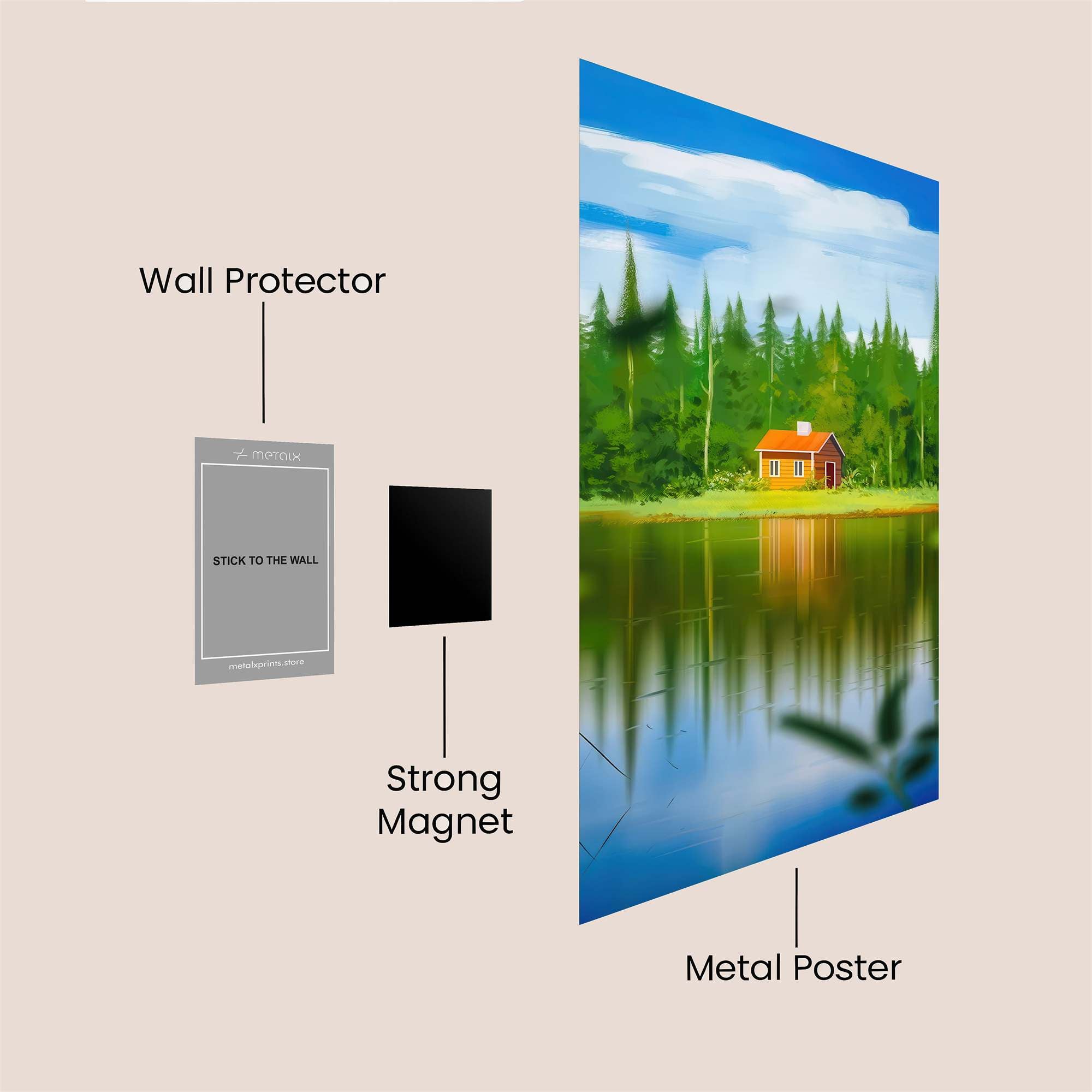 Cabin Tranquility Safe Wall Magnetic / M