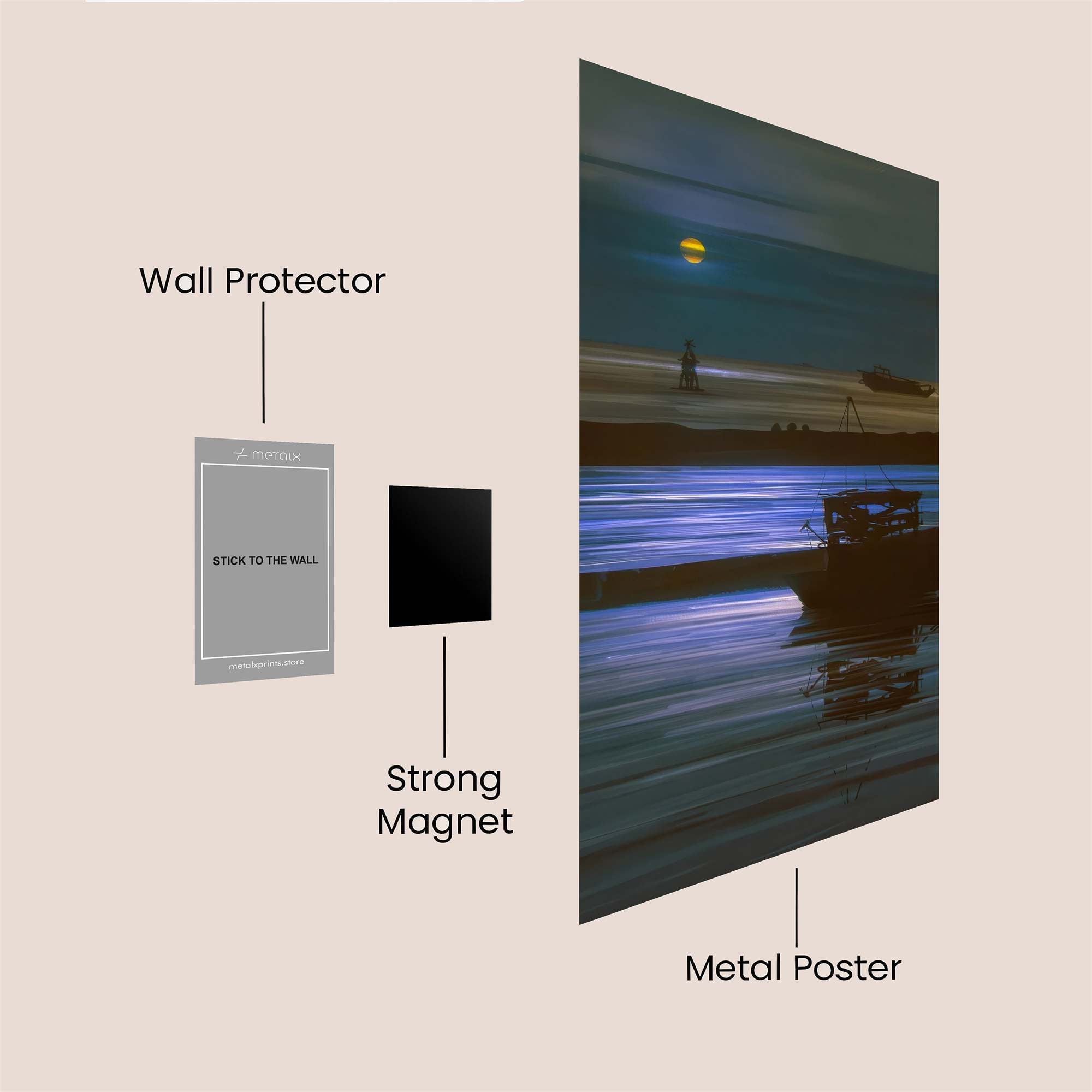 Moonlit Tranquility Safe Wall Magnetic / M