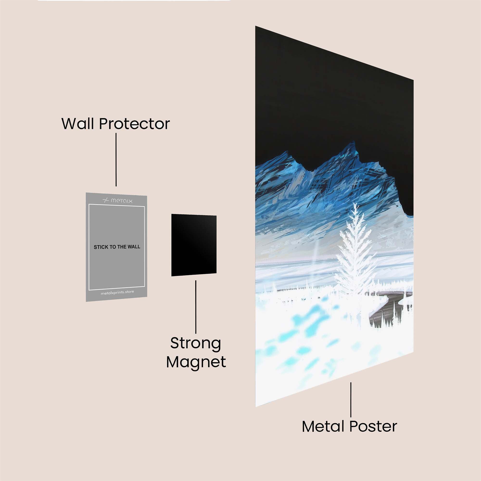 Frosty Serenity Safe Wall Magnetic / M