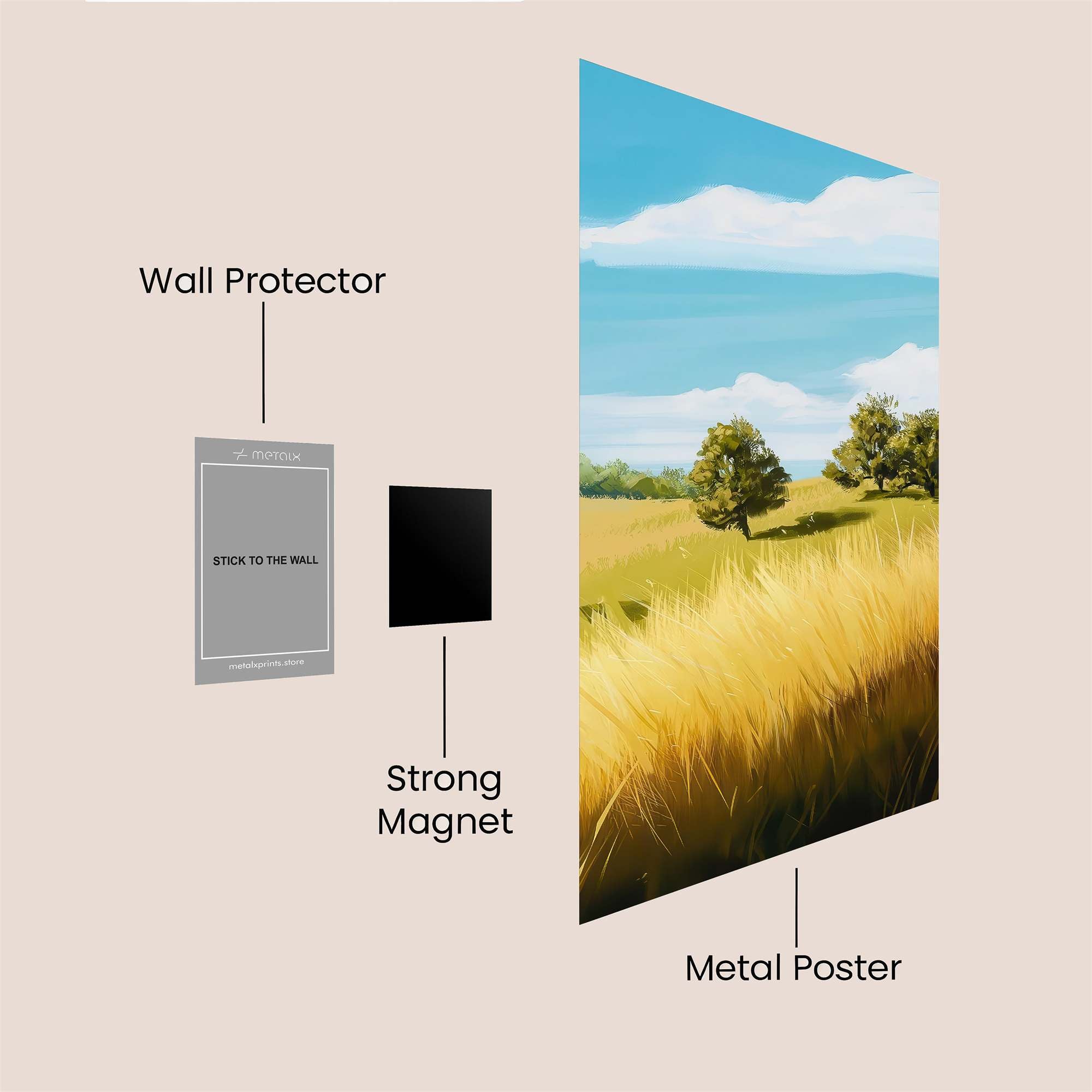 Golden Serenity Safe Wall Magnetic / M