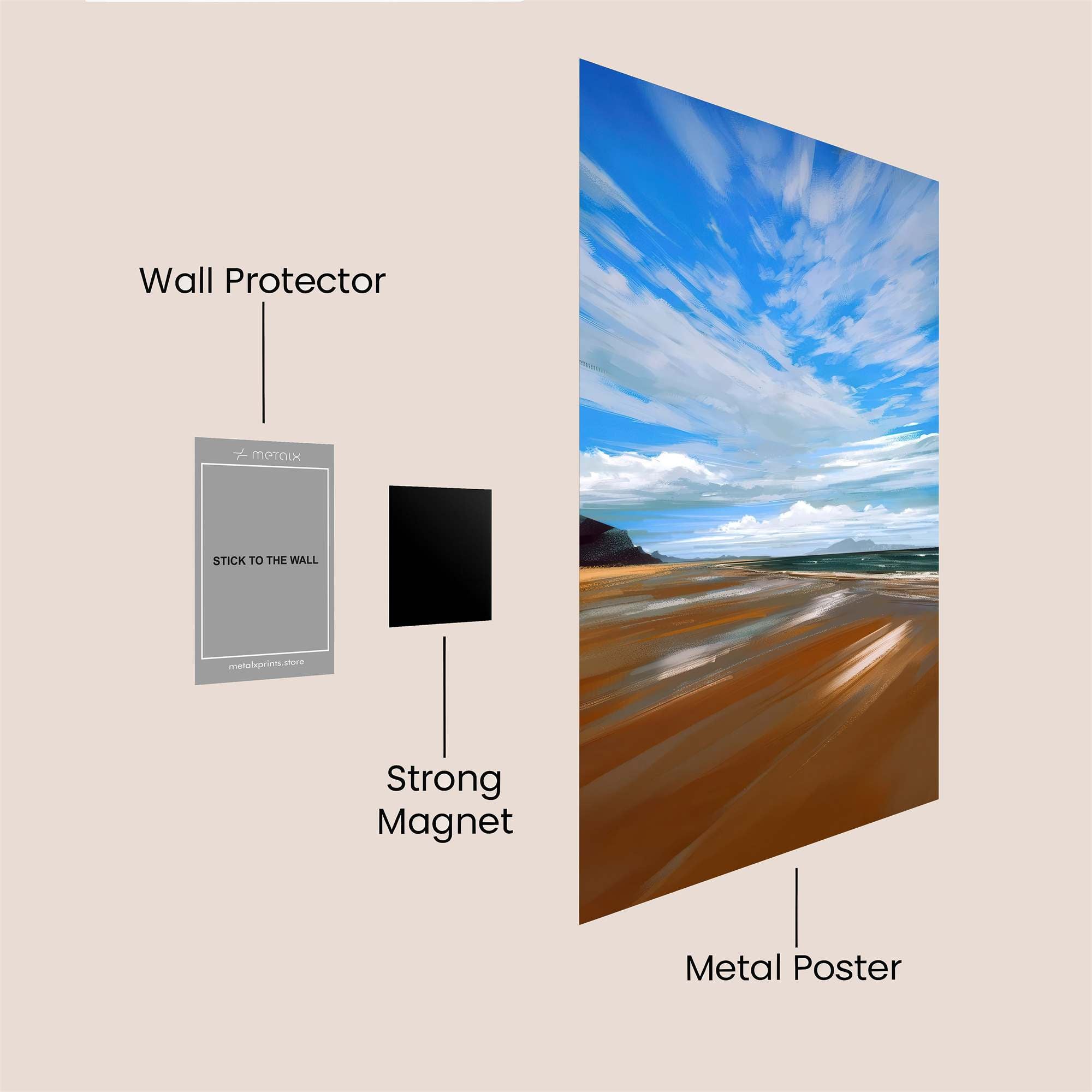 Beach Serenity Safe Wall Magnetic / M