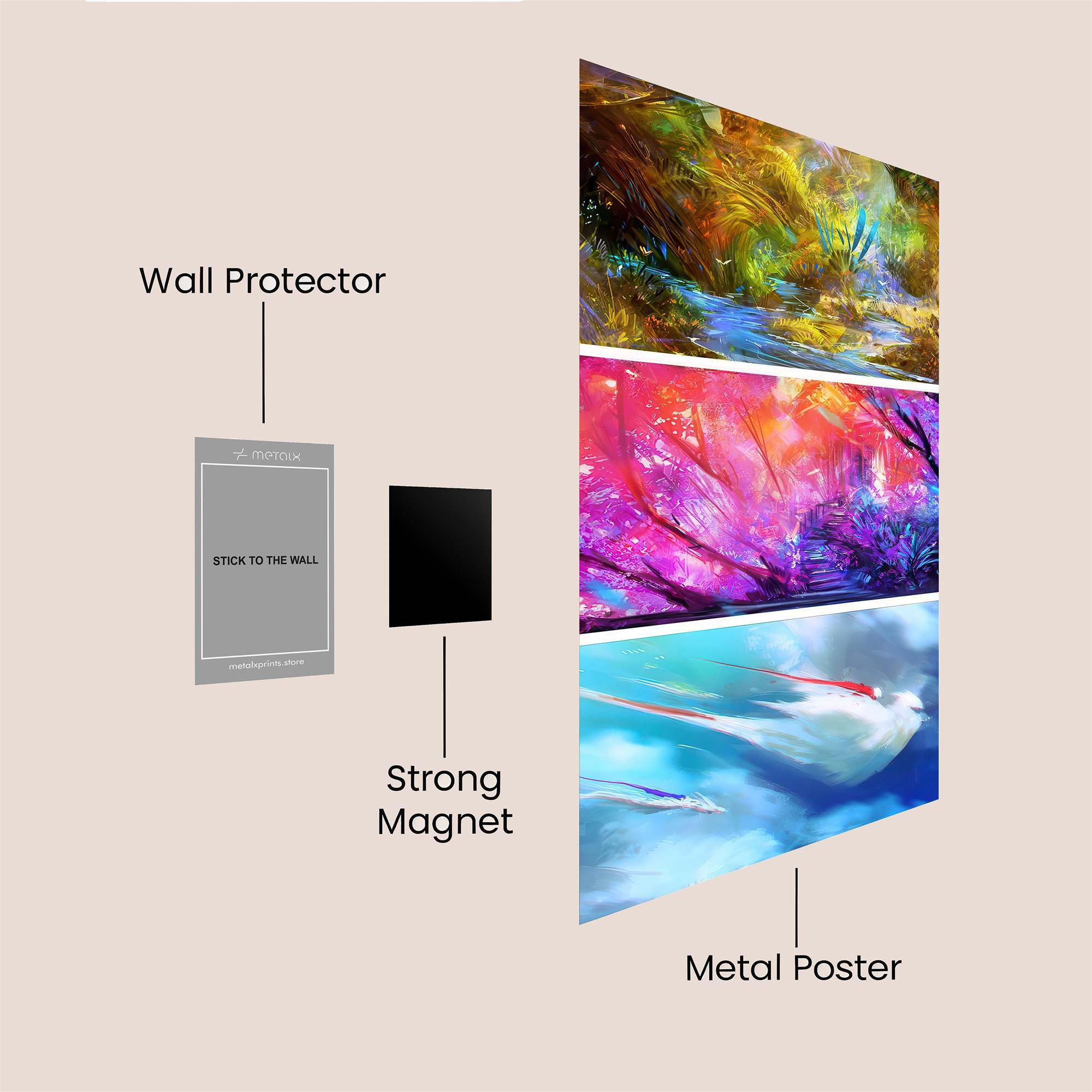 Forest Dreamscape, Skyward Serenity Safe Wall Magnetic / M