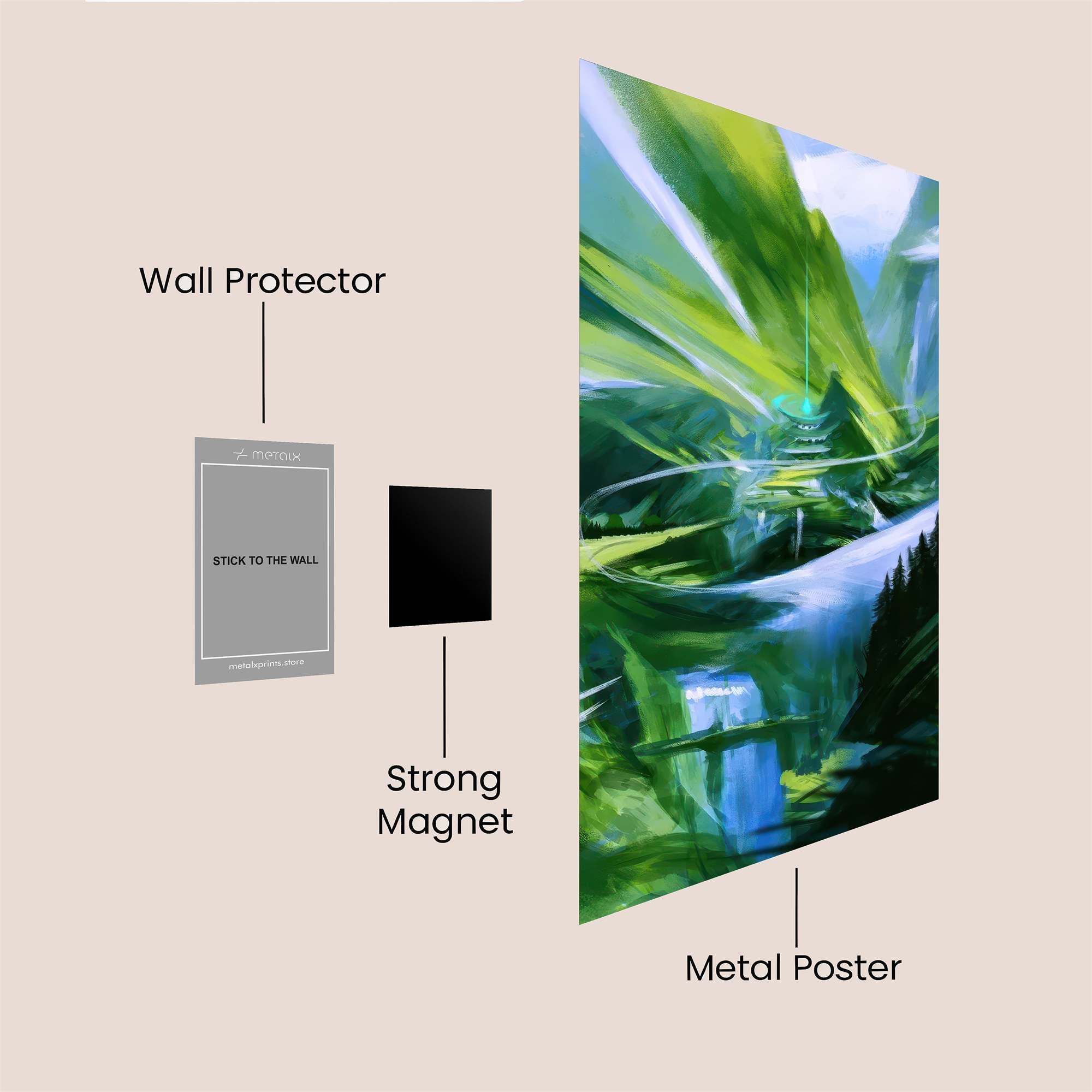 Verdant Whimsy Safe Wall Magnetic / M