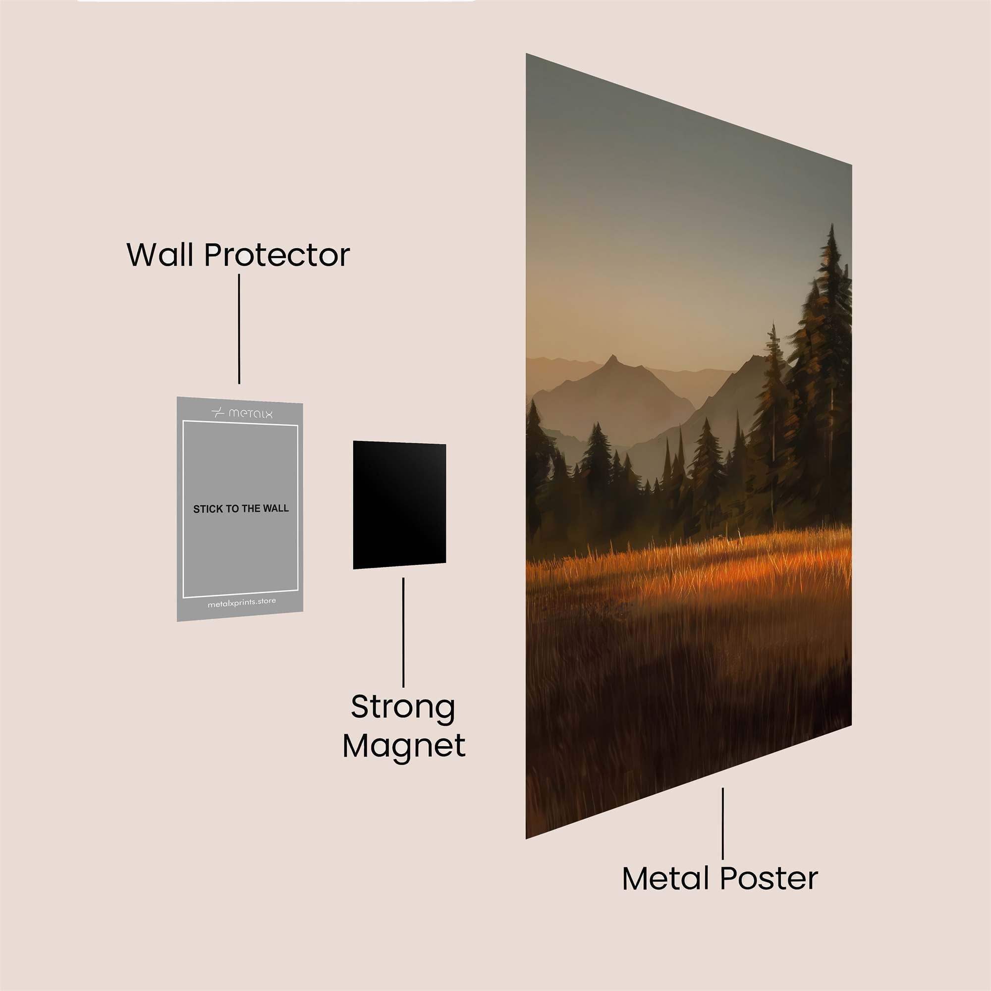 Mountain Serenity Safe Wall Magnetic / M