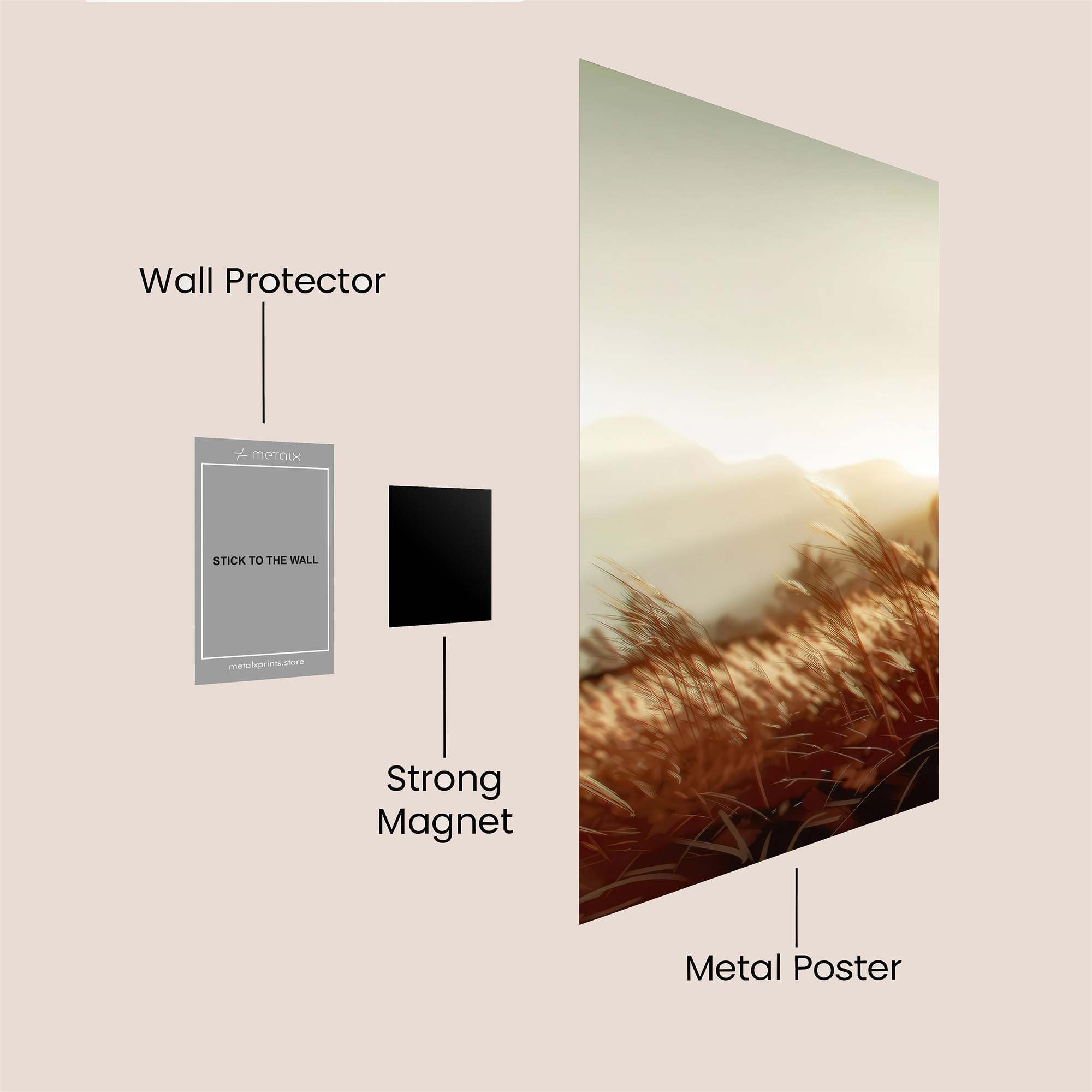 Golden Serenity Safe Wall Magnetic / M