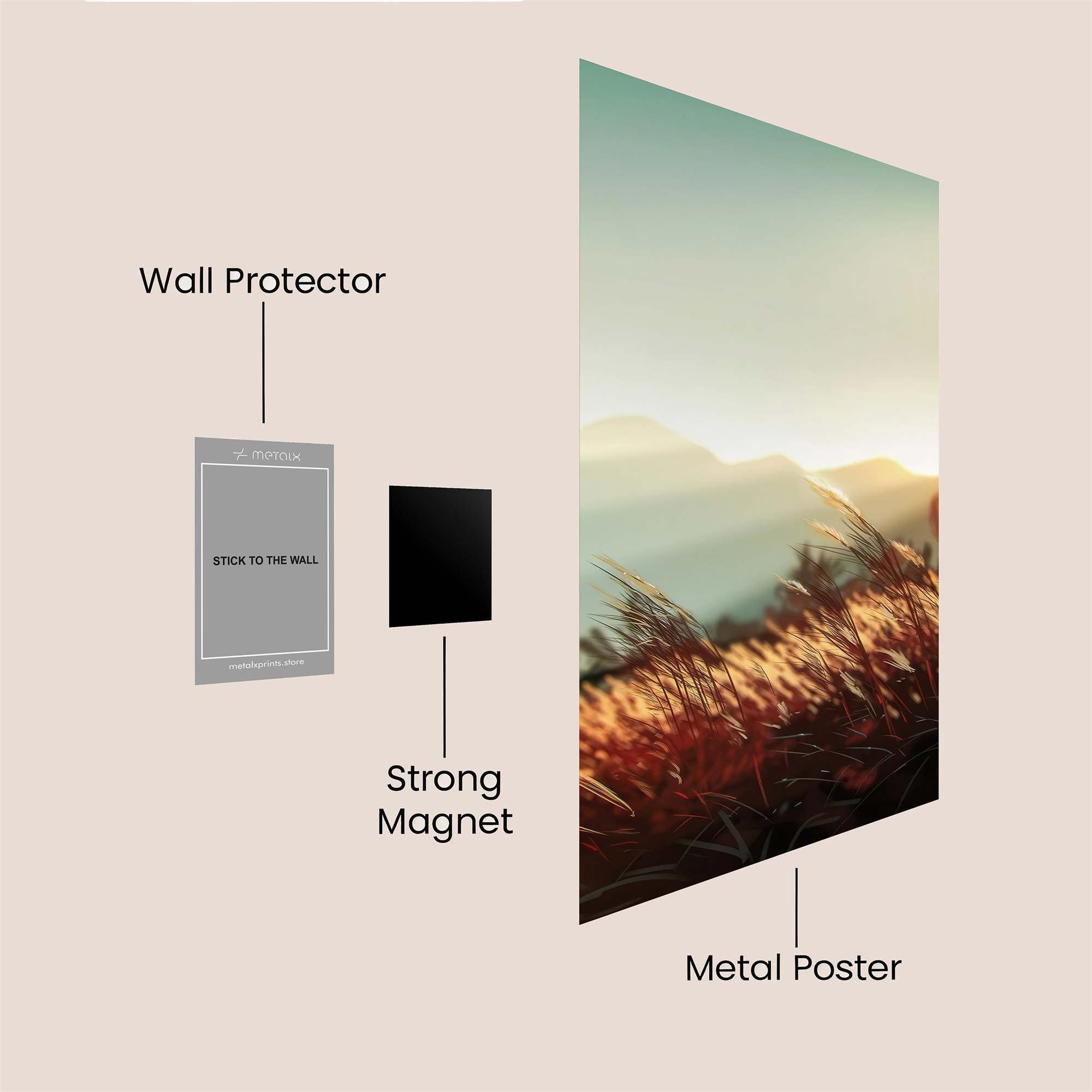 Sunset Serenity Safe Wall Magnetic / M