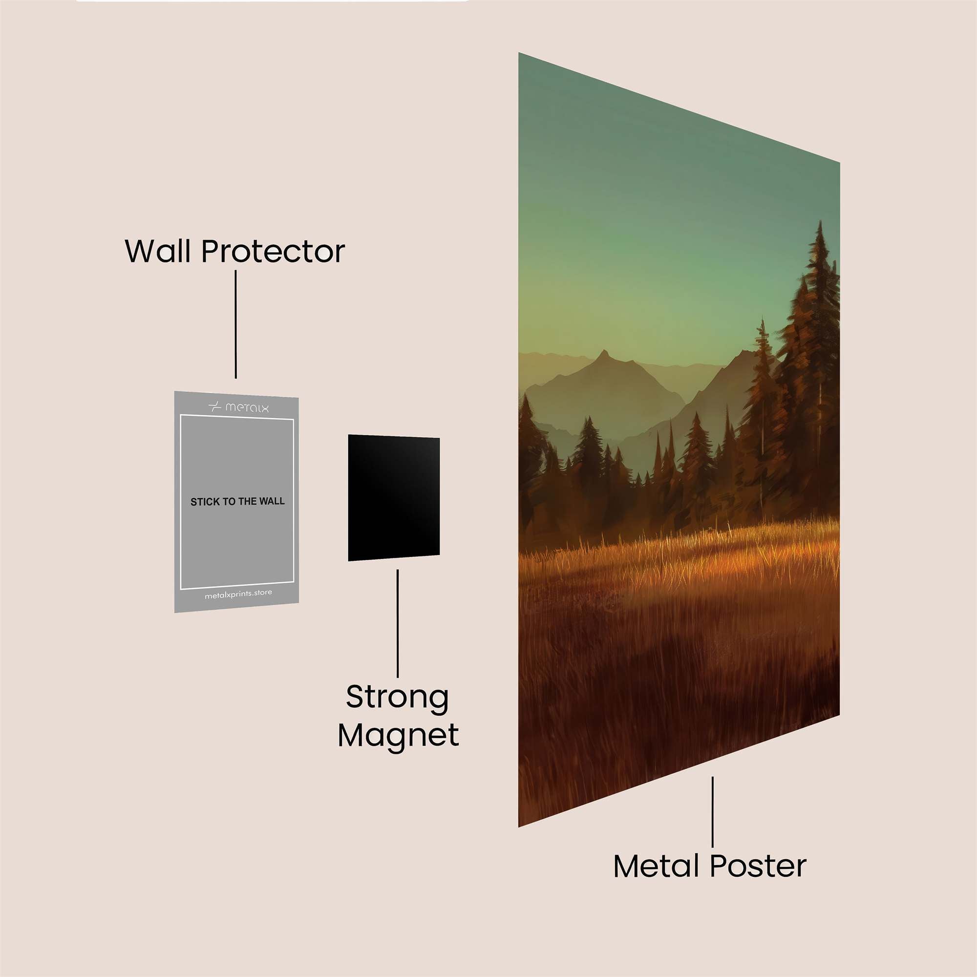 Mountain Serenity Safe Wall Magnetic / M
