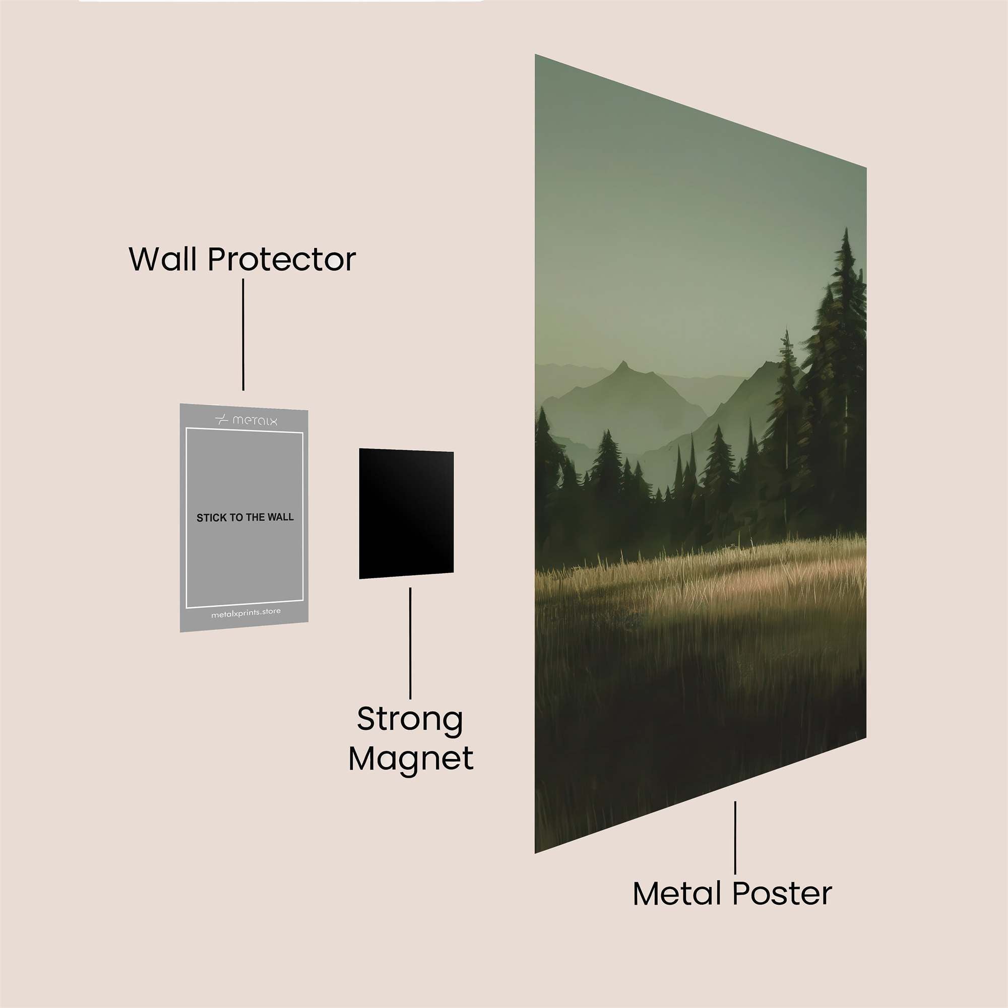 Mountain Serenity Safe Wall Magnetic / M