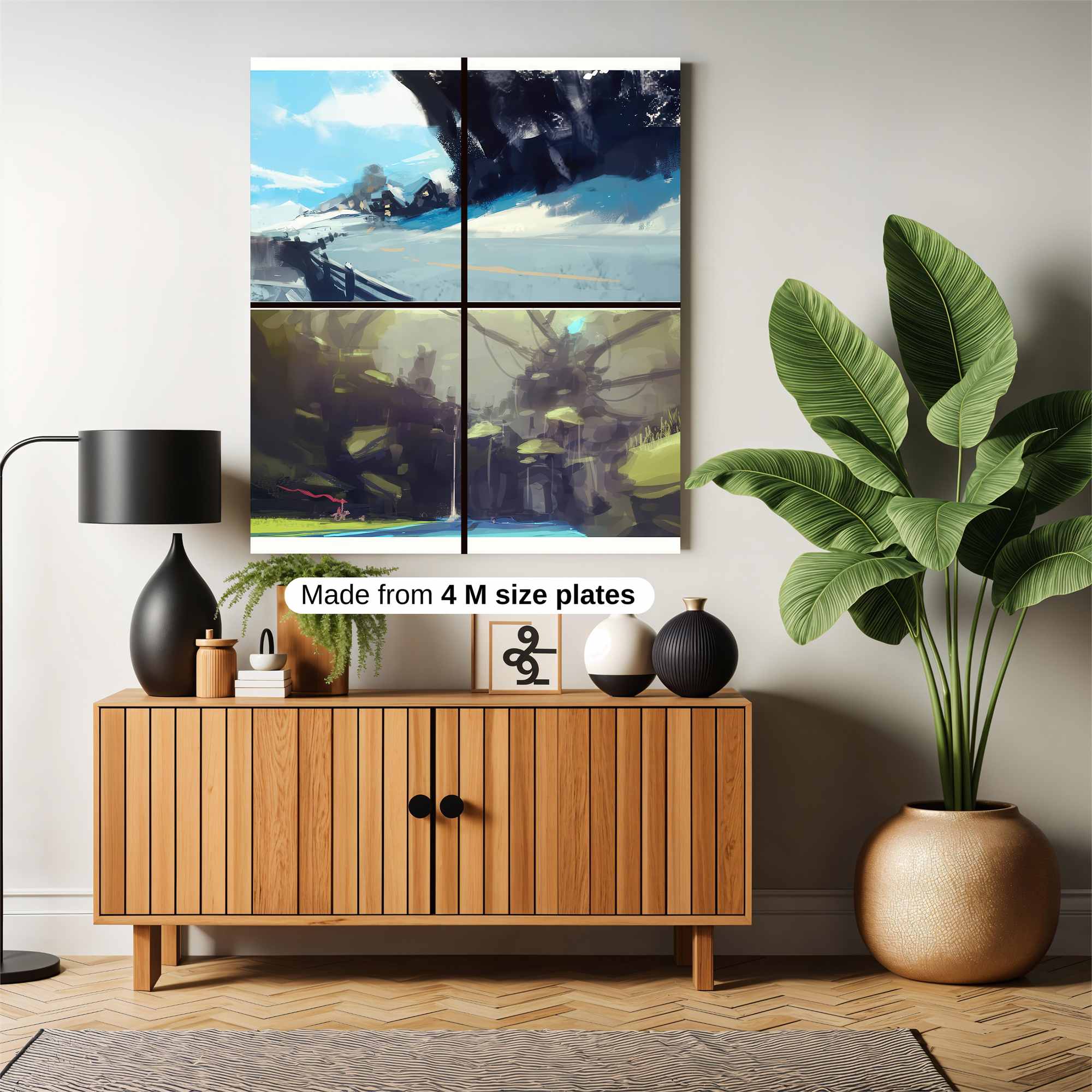 Snowy Serenity, Forest Mystery Safe Wall Magnetic / M