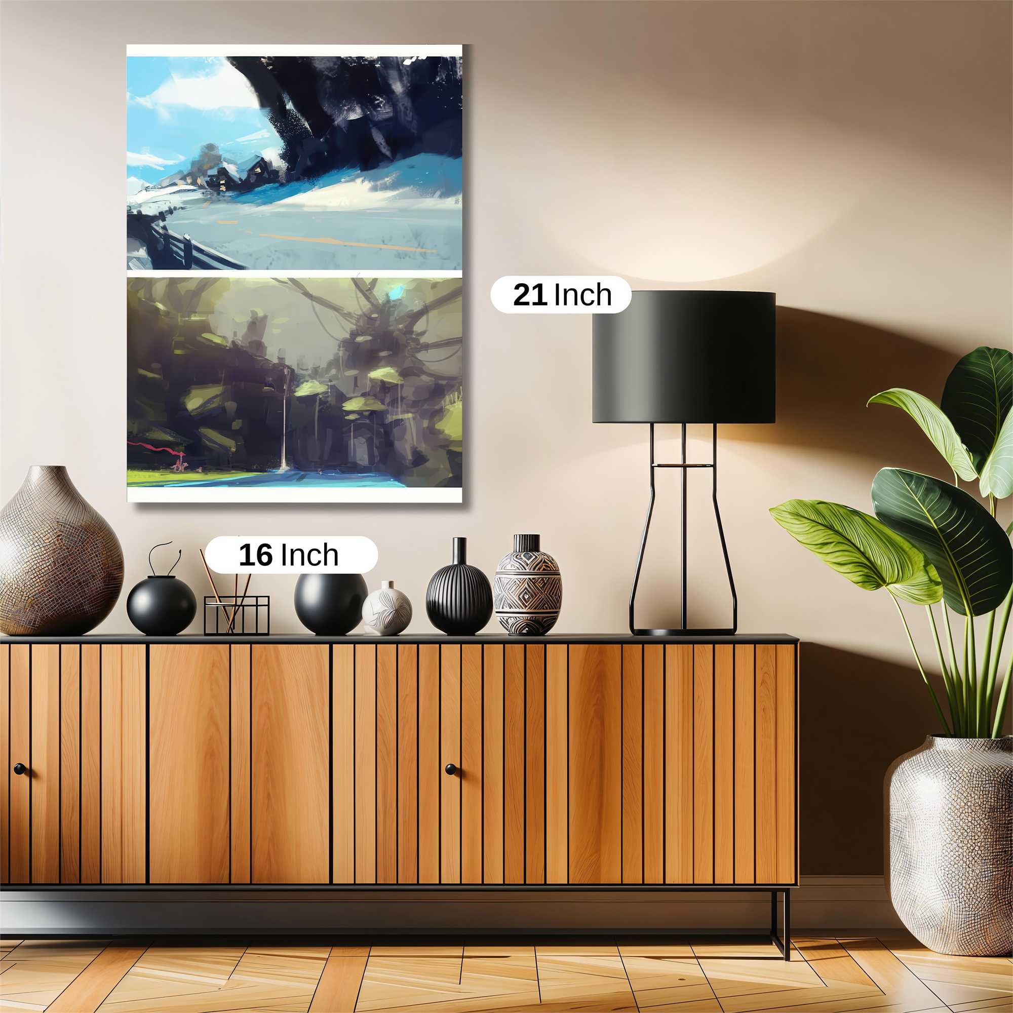 Snowy Serenity, Forest Mystery Safe Wall Magnetic / M