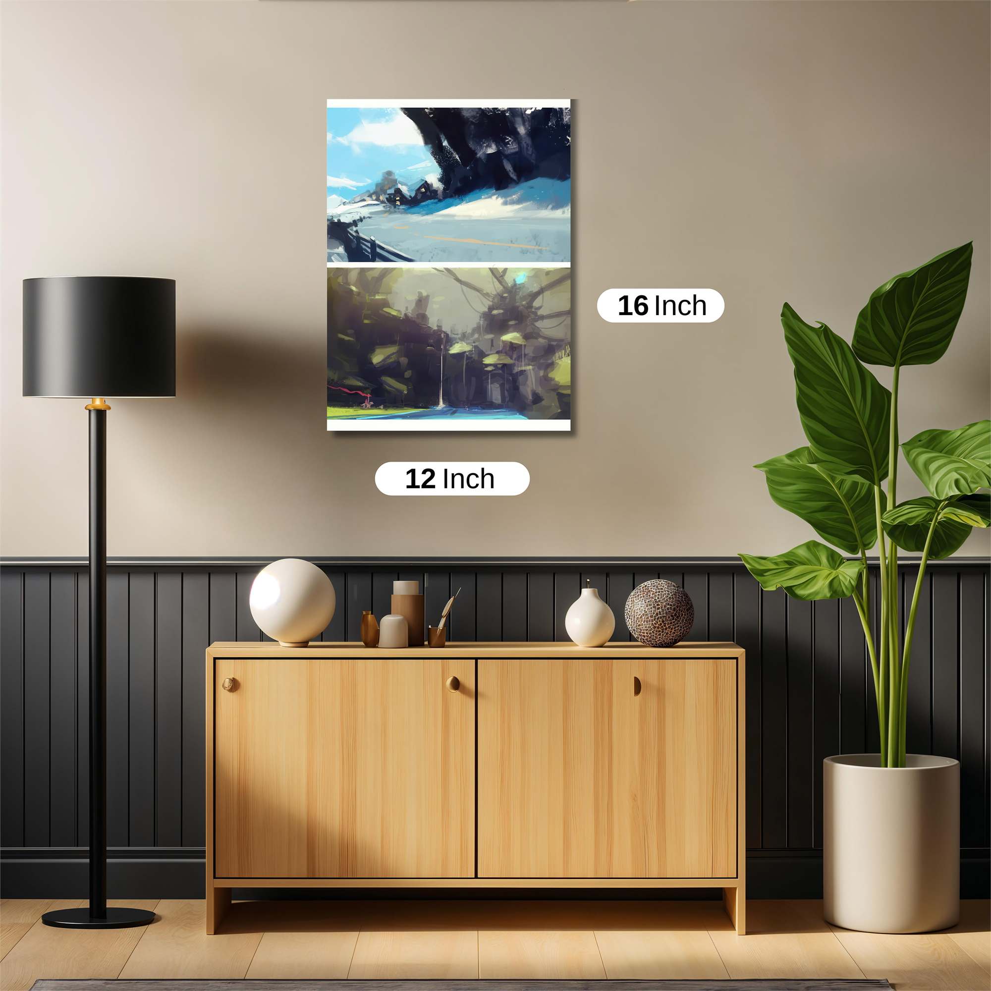 Snowy Serenity, Forest Mystery Safe Wall Magnetic / M