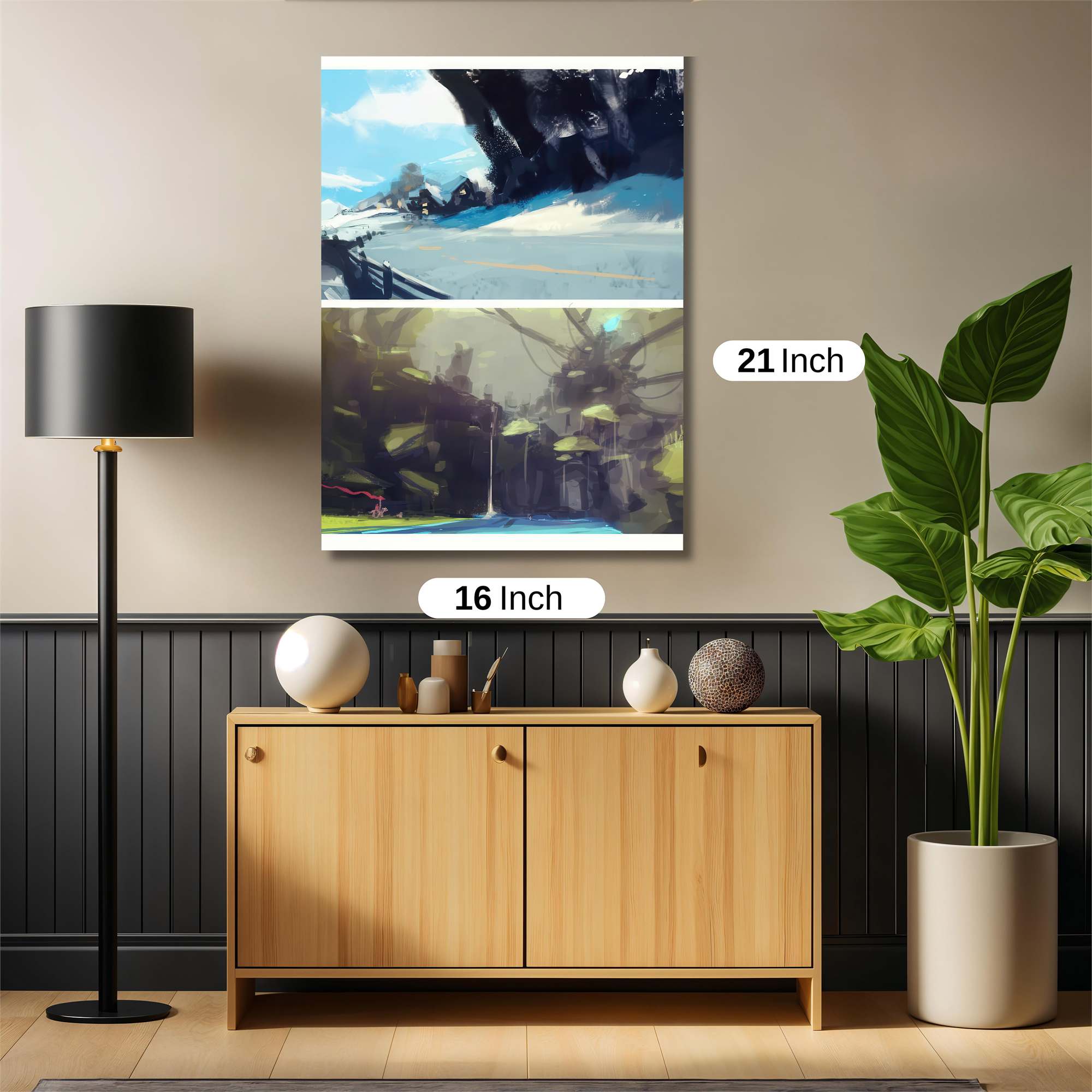 Snowy Serenity, Forest Mystery Safe Wall Magnetic / M