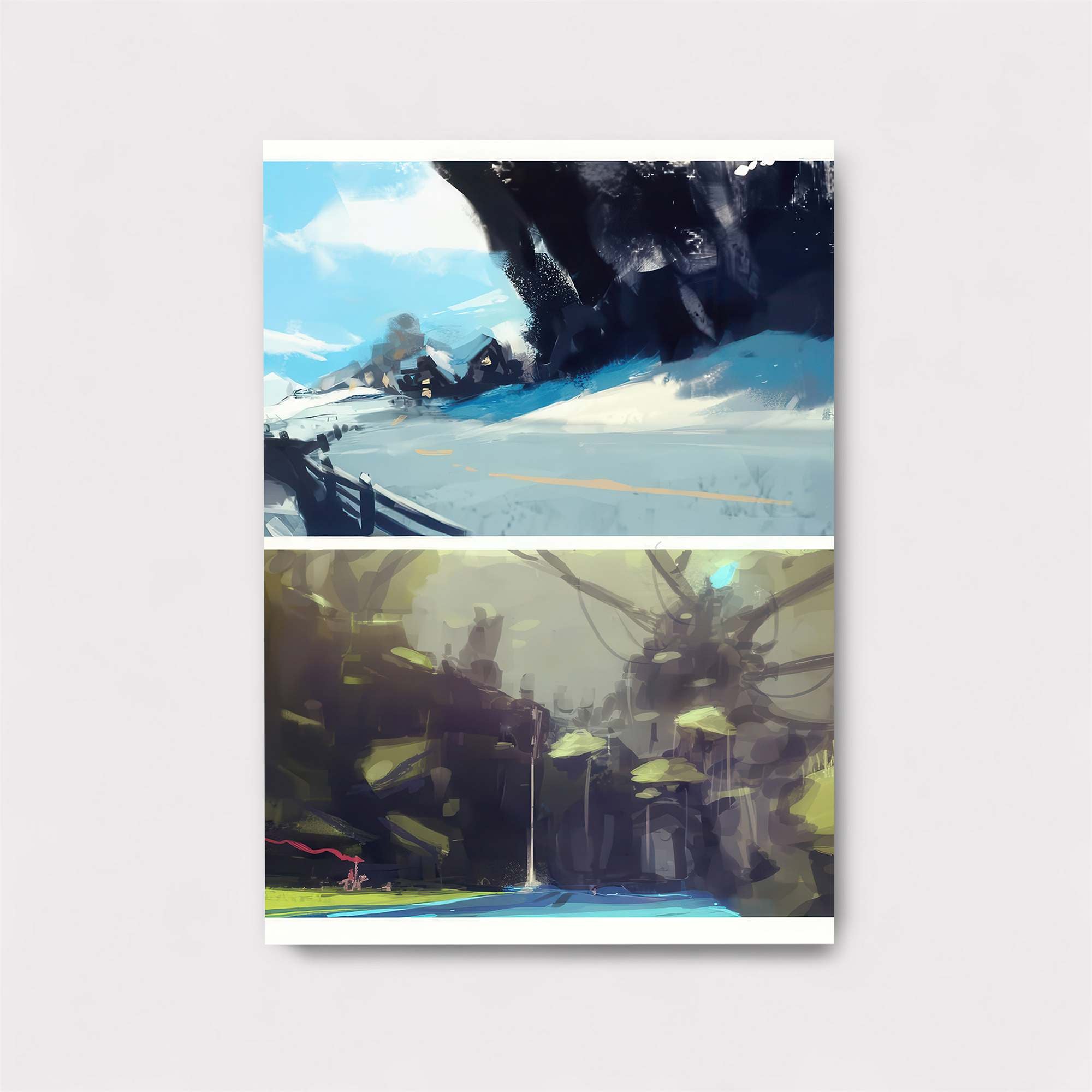 Snowy Serenity, Forest Mystery Safe Wall Magnetic / M