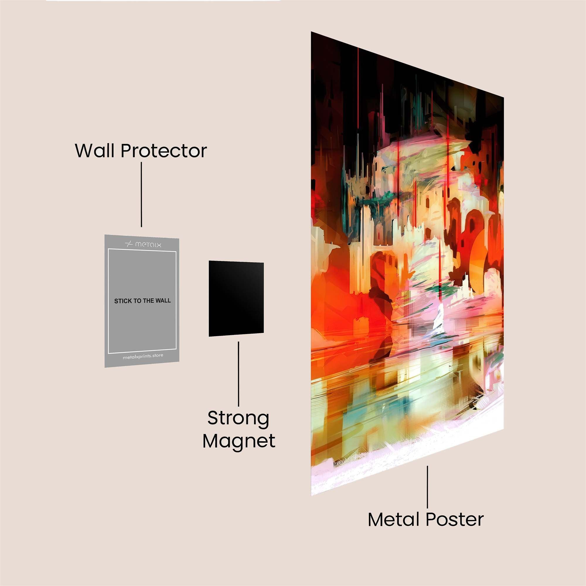 Cityscape Glow Safe Wall Magnetic / M