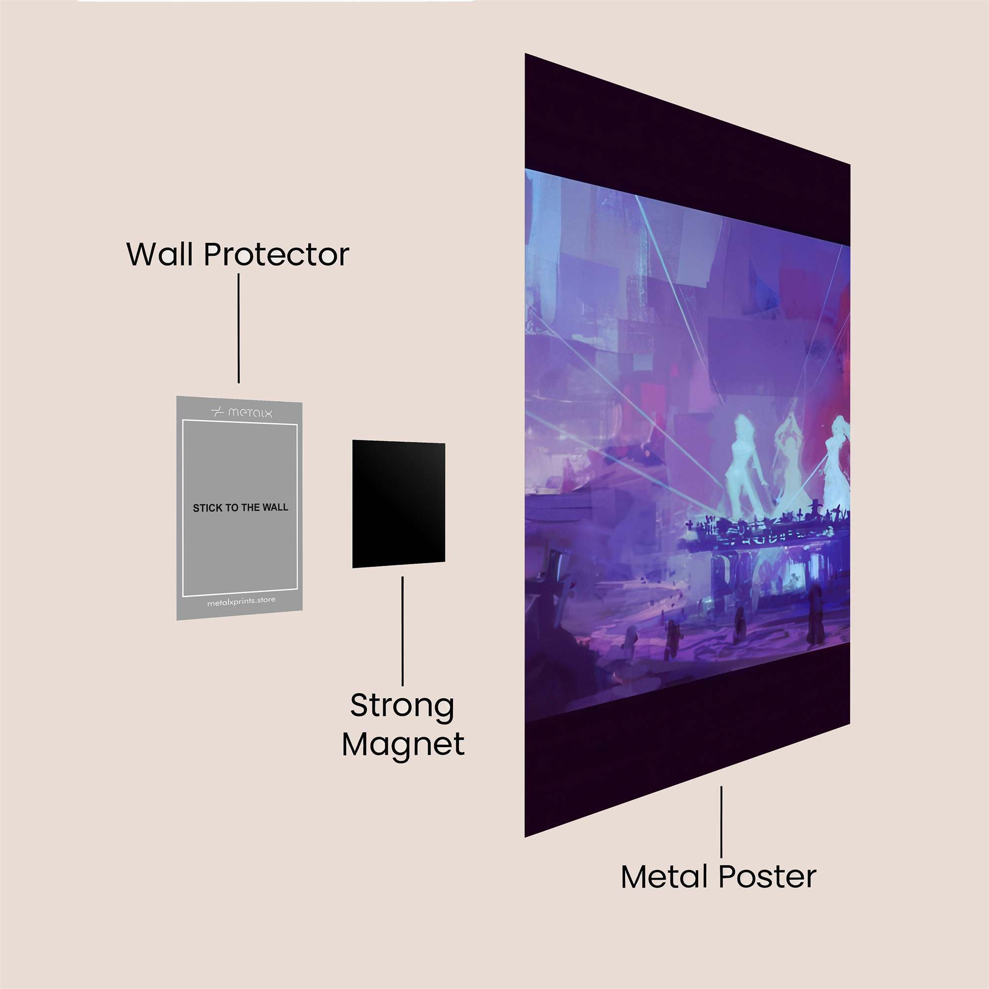 Dragon Serenity, Enchanted Tranquility, Forest Glow Safe Wall Magnetic / M