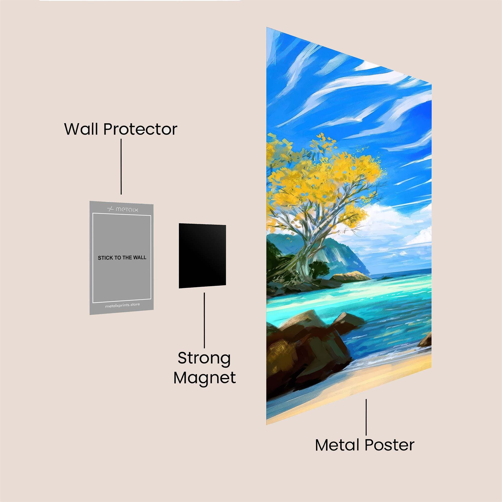 Golden Serenity Safe Wall Magnetic / M