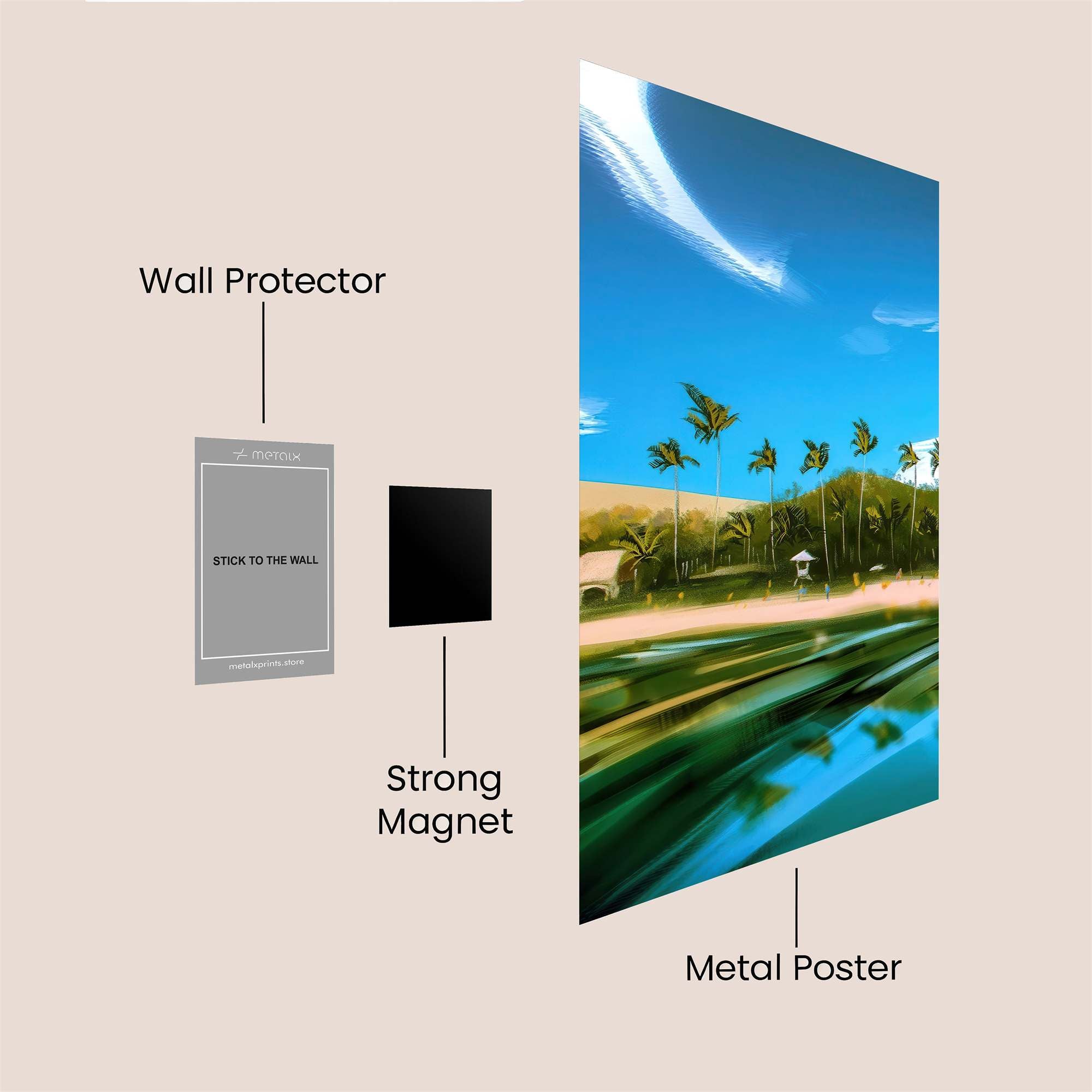 Palm Serenity Safe Wall Magnetic / M