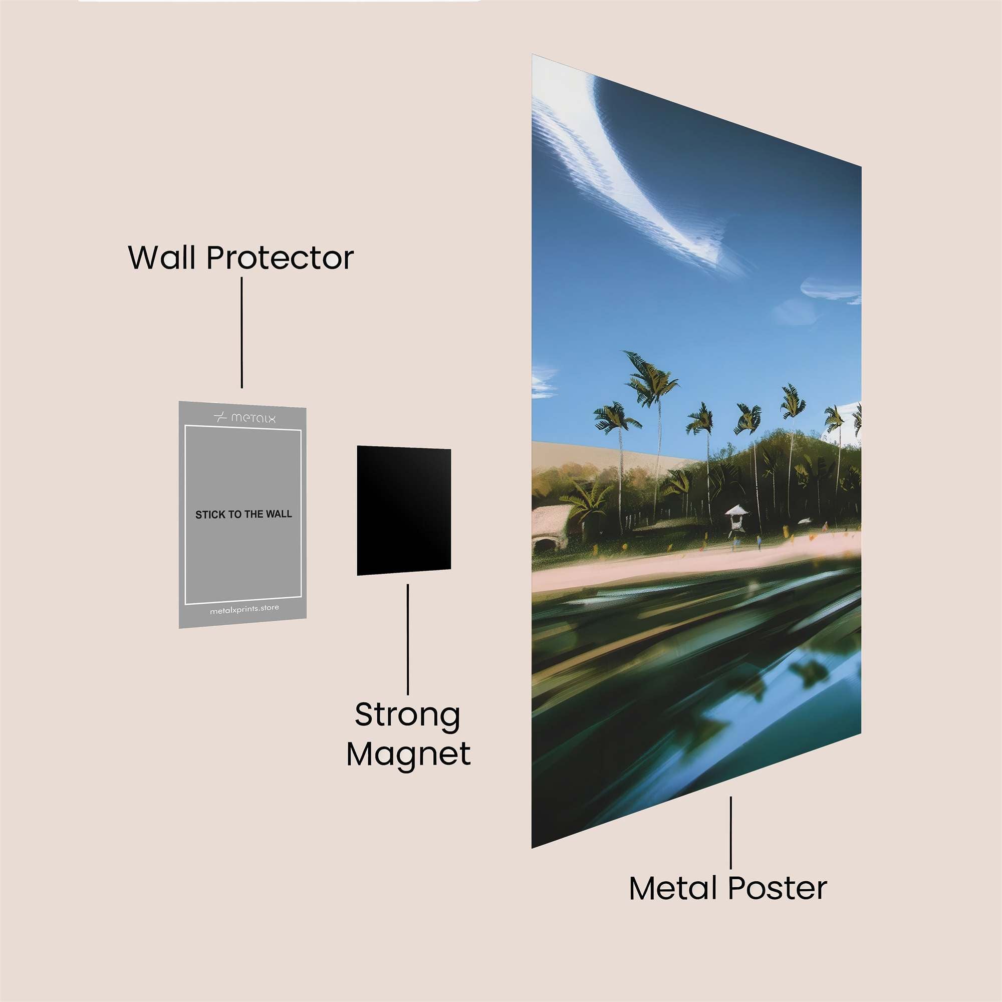 Tropical Serenity Safe Wall Magnetic / M