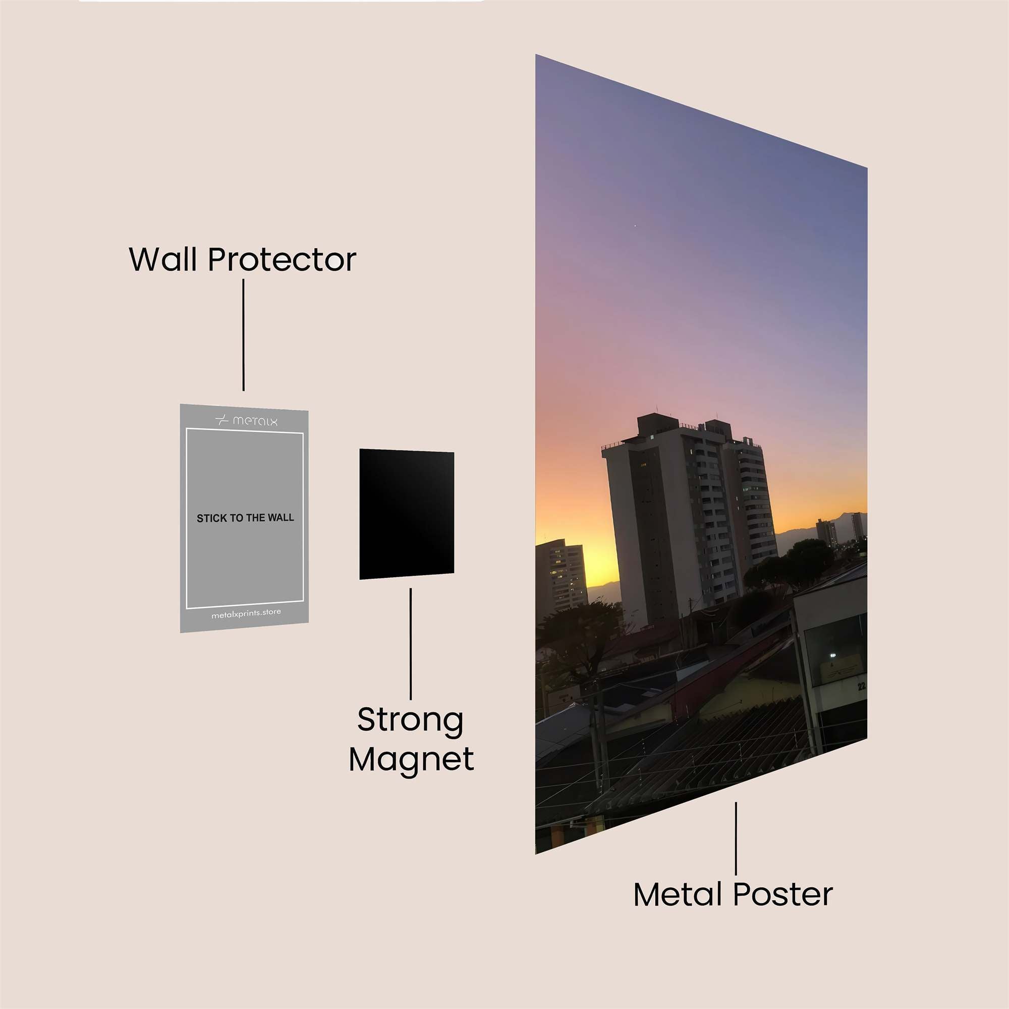Skyline Serenity Safe Wall Magnetic / M