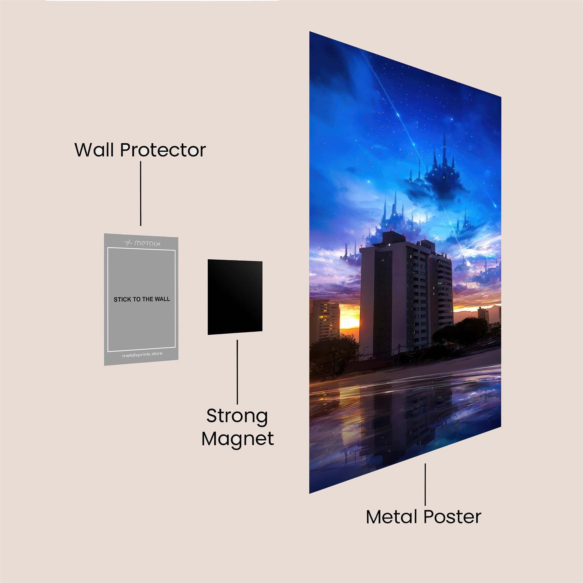 City Dreamscape Safe Wall Magnetic / M