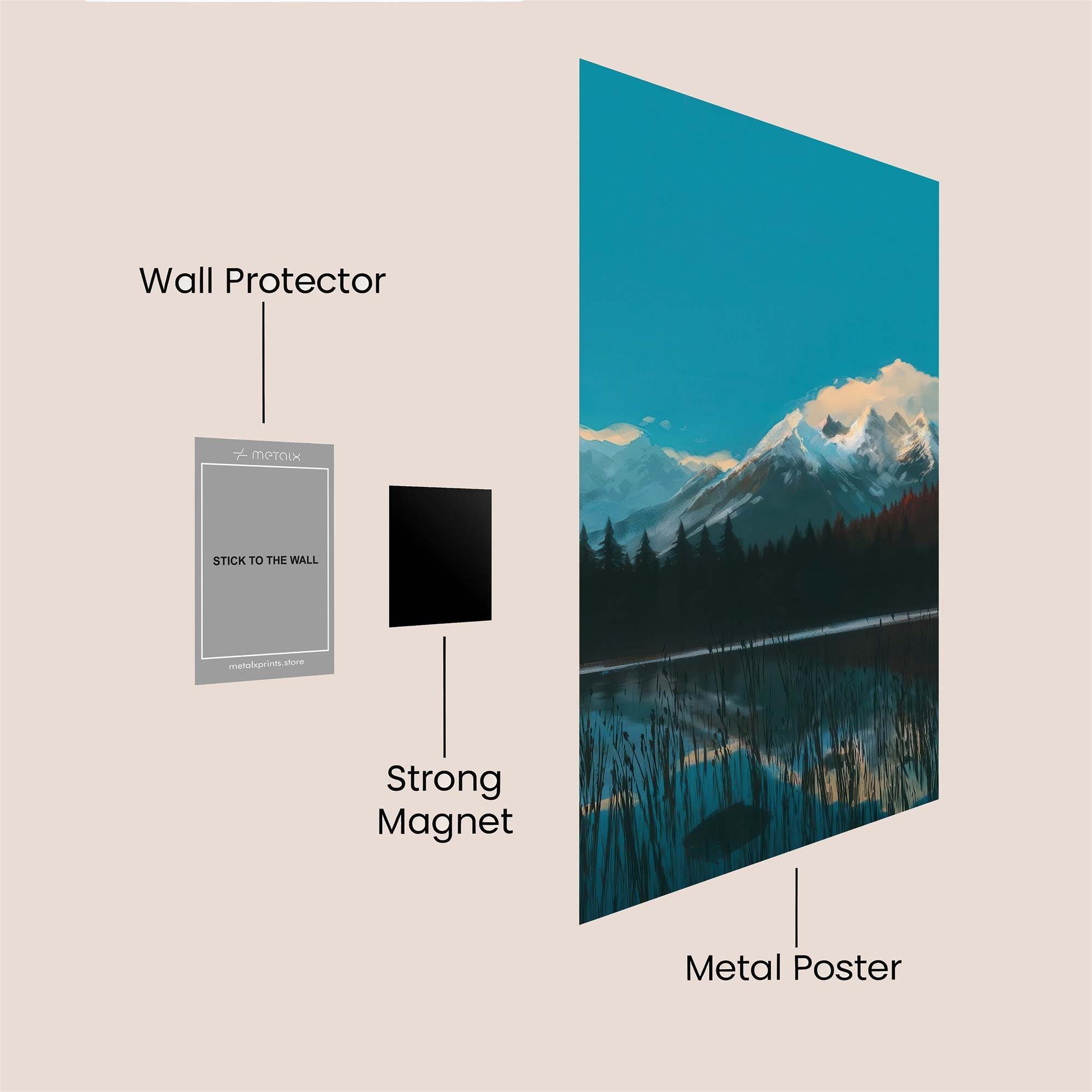 Mountain Serenity Safe Wall Magnetic / M