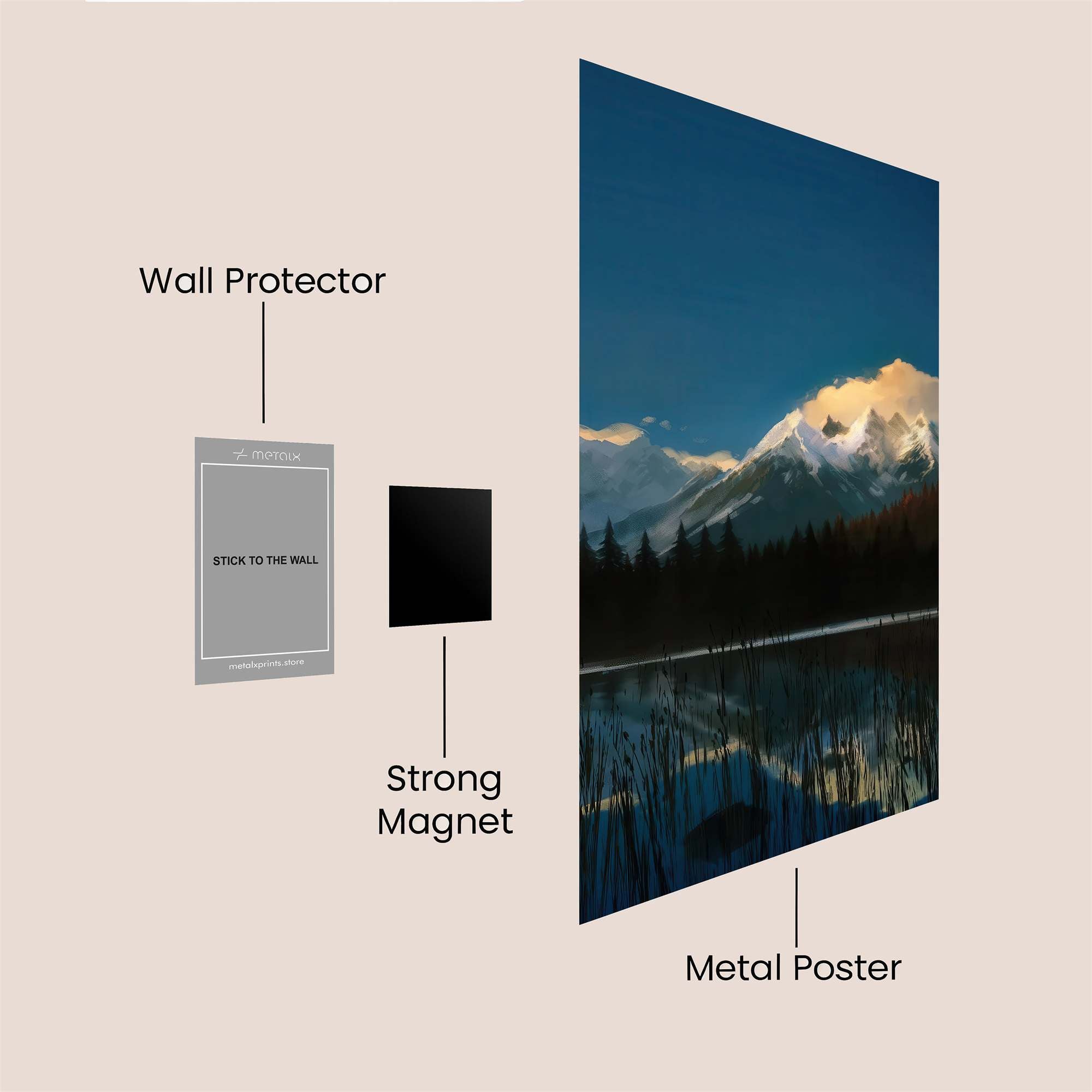 Mountain Serenity Safe Wall Magnetic / M